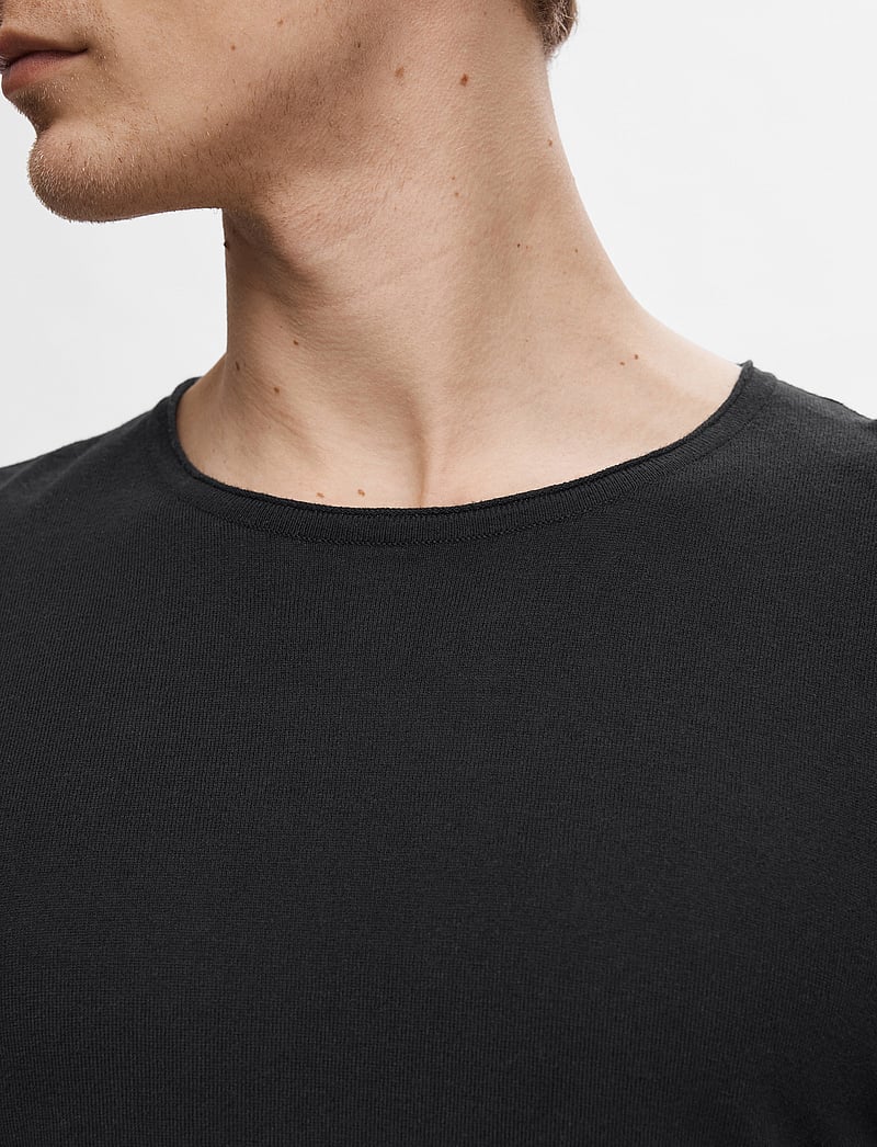 Selected - SLHROME LS KNIT CREW NECK - rundhals - black - 5