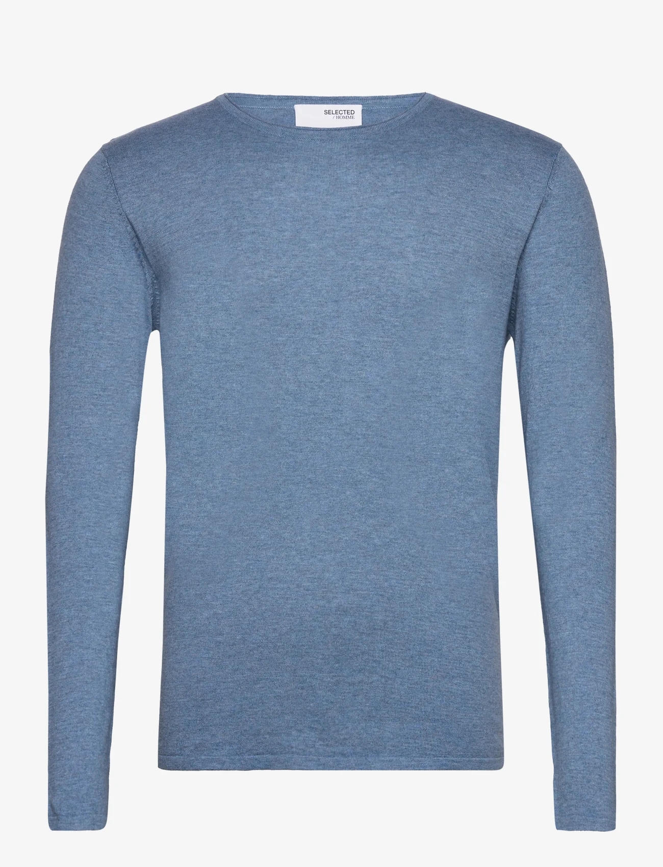 Selected Homme - SLHROME LS KNIT CREW NECK NOOS - rund hals - blue shadow - 0