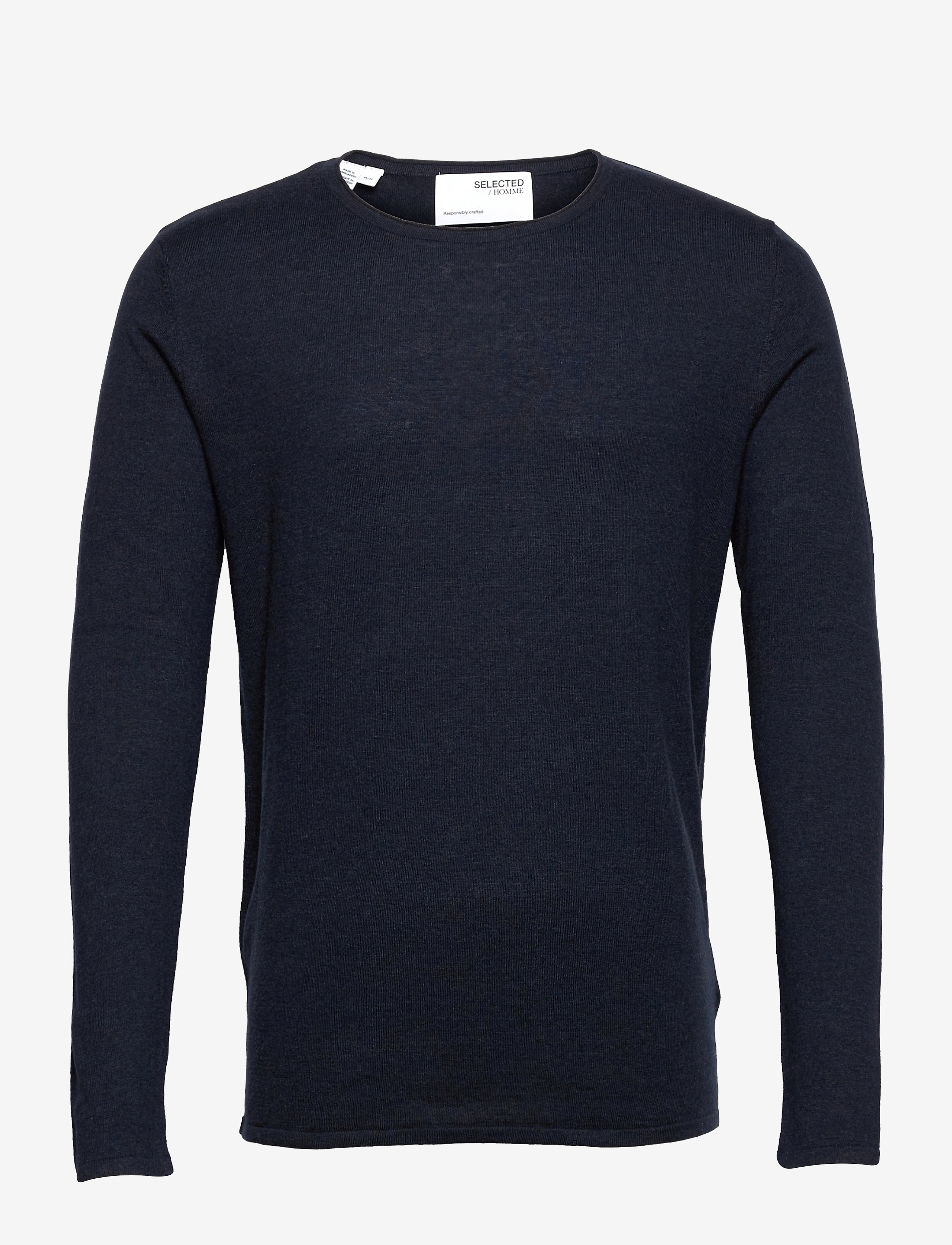 SELECTED Slhrome Ls Knit Crew Neck Navy - XXL - Herren