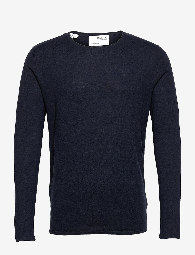 Selected - SLHROME LS KNIT CREW NECK - rundhalsad - dark sapphire - 1