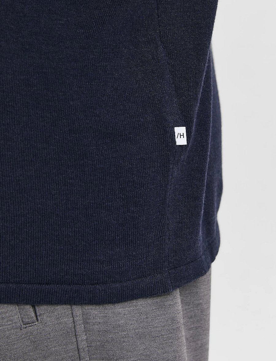 Selected - SLHROME LS KNIT CREW NECK - okrągły dekolt - dark sapphire - 5