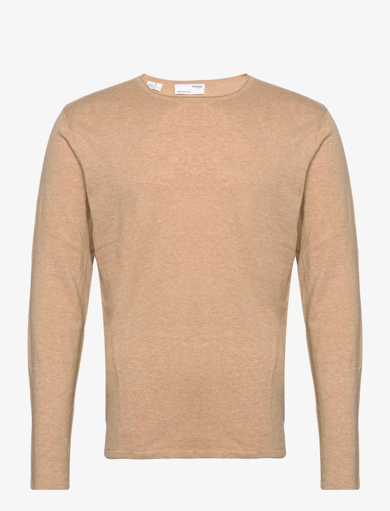 Selected Homme - SLHROME LS KNIT CREW NECK NOOS - knitted round necks - latt - 0