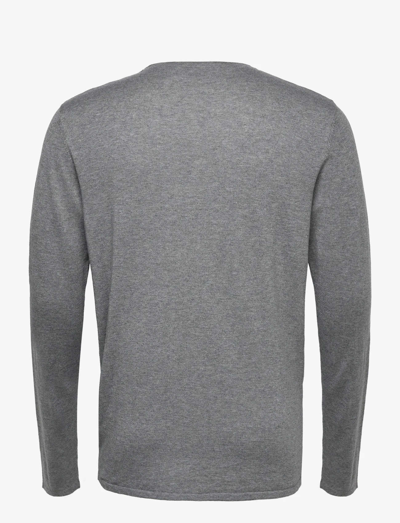 Selected Homme - SLHROME LS KNIT CREW NECK NOOS - perusneuleet - titanium - 1