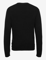 Selected Homme - SLHROCKS LS KNIT CREW NECK W - perusneuleet - black - 1