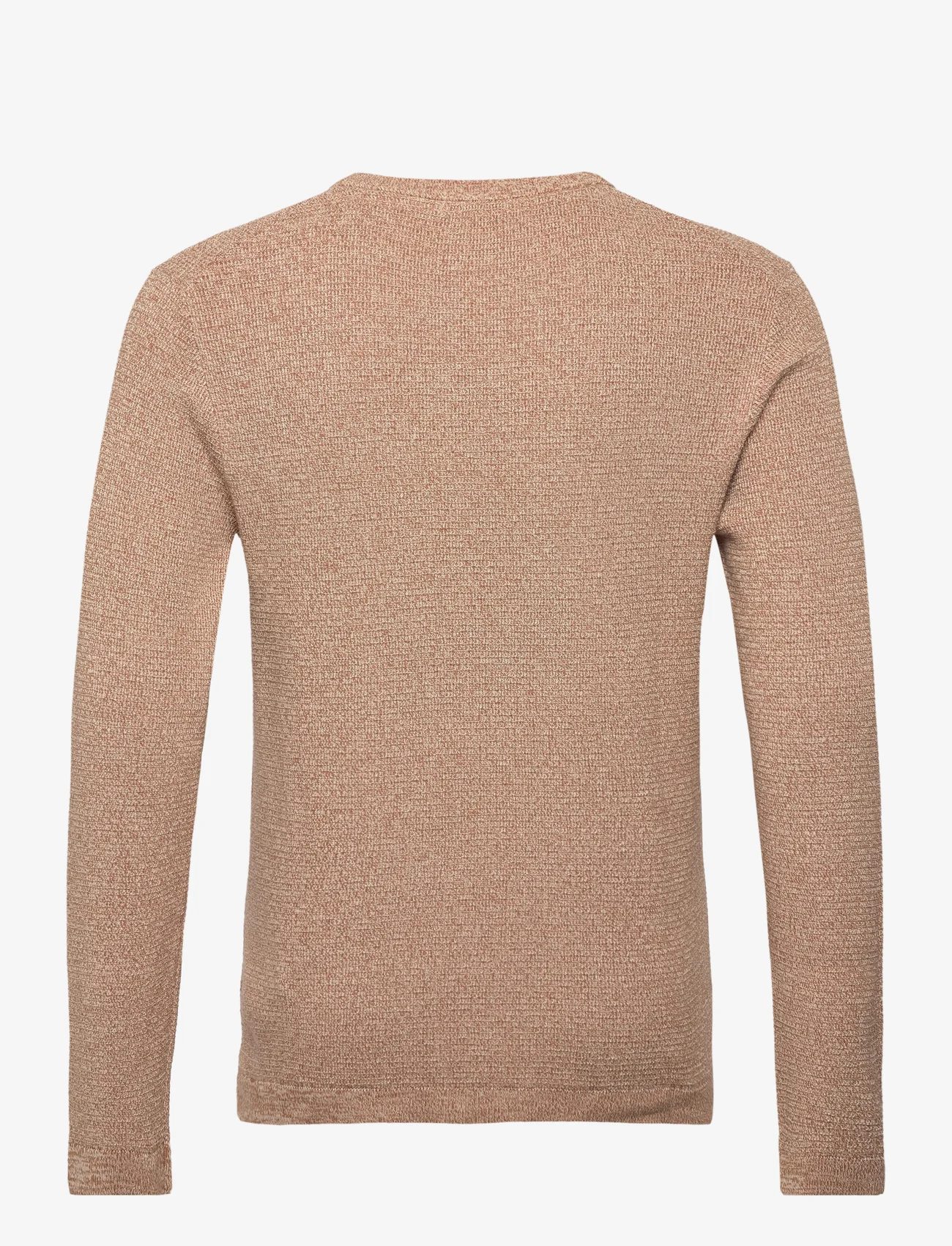 Selected Homme - SLHROCKS LS KNIT CREW NECK W - perusneuleet - toasted coconut - 1