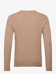 Selected Homme - SLHROCKS LS KNIT CREW NECK W - perusneuleet - toasted coconut - 1