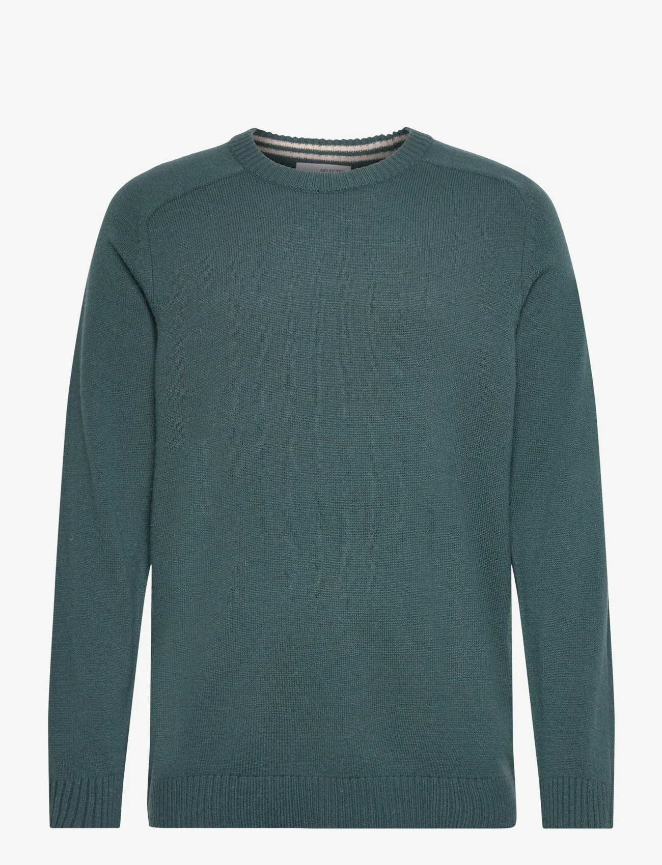 Selected Homme - SLHNEWCOBAN LAMBS WOOL CREW NECK W NOOS - basisstrikkeplagg - green gables - 0