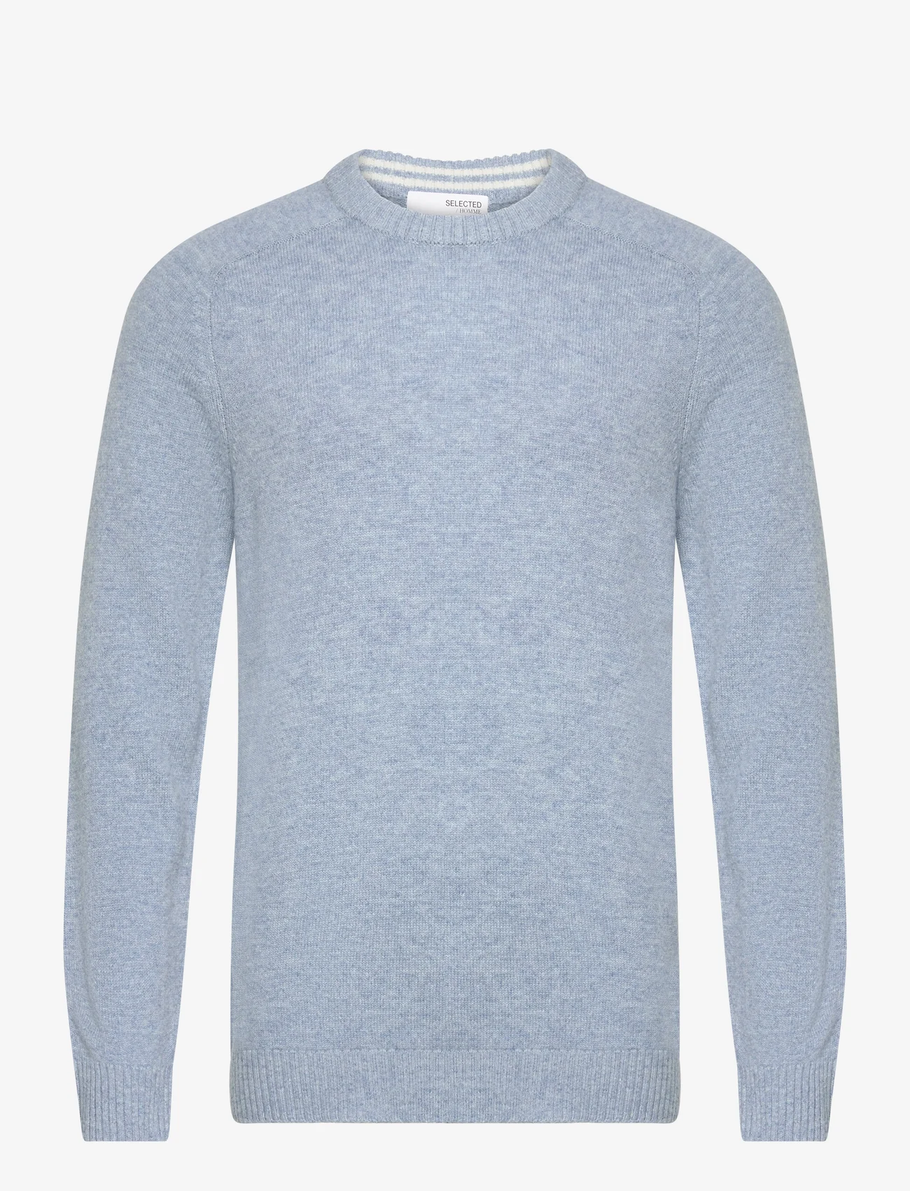 Selected Homme - SLHNEWCOBAN LAMBS WOOL CREW NECK W NOOS - perusneuleet - light blue - 0