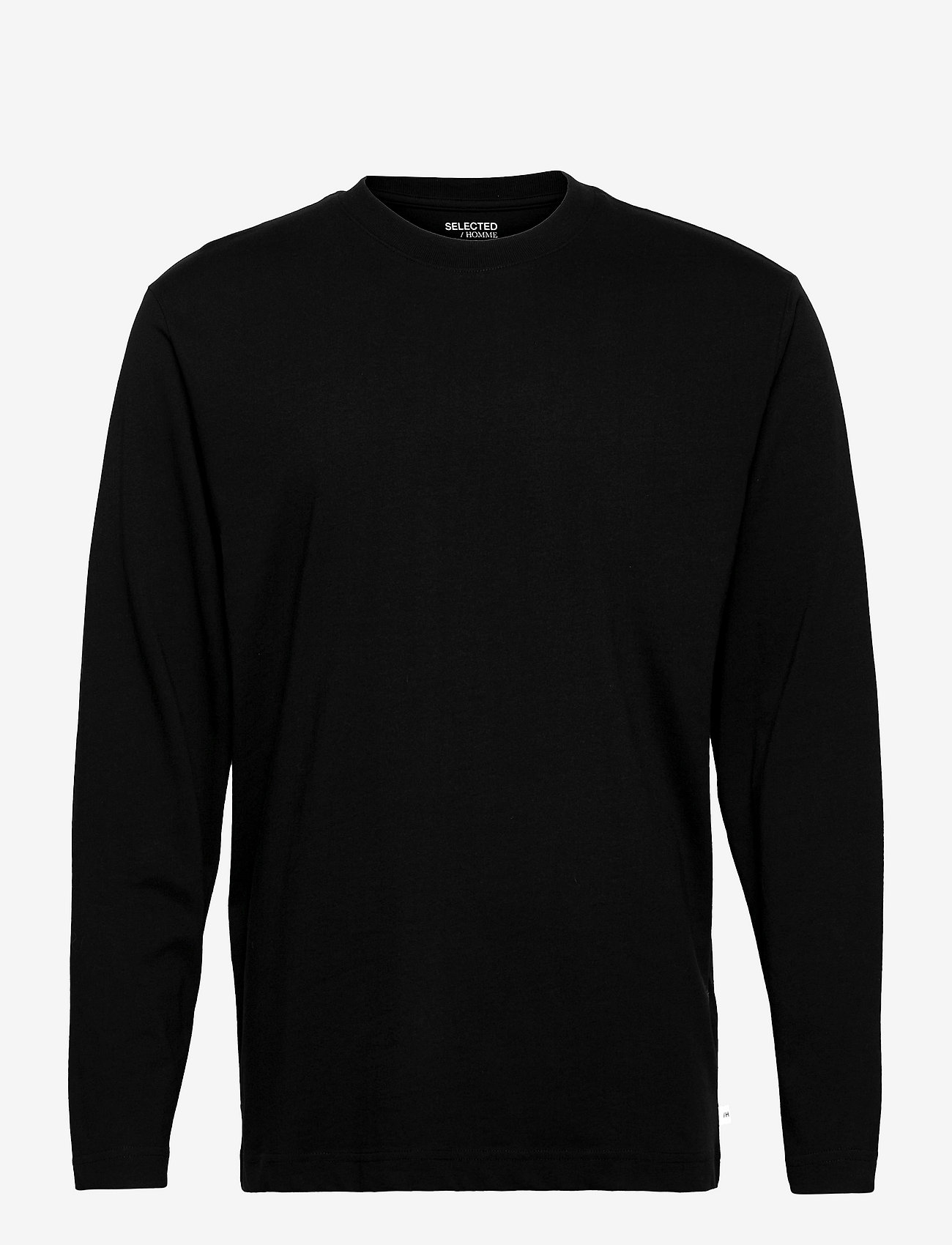 Selected Homme - SLHRELAXCOLMAN200 LS O-NECK TEE W - black - 0