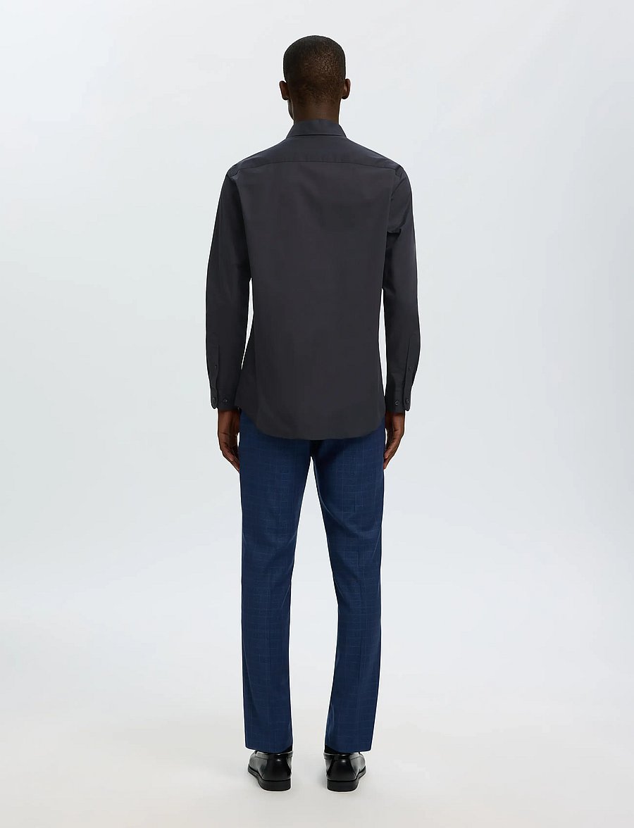 Selected - SLMSLIMFILIP ETHAN SHIRT LS CLASSIC NOOS - casual skjorter - black - 3