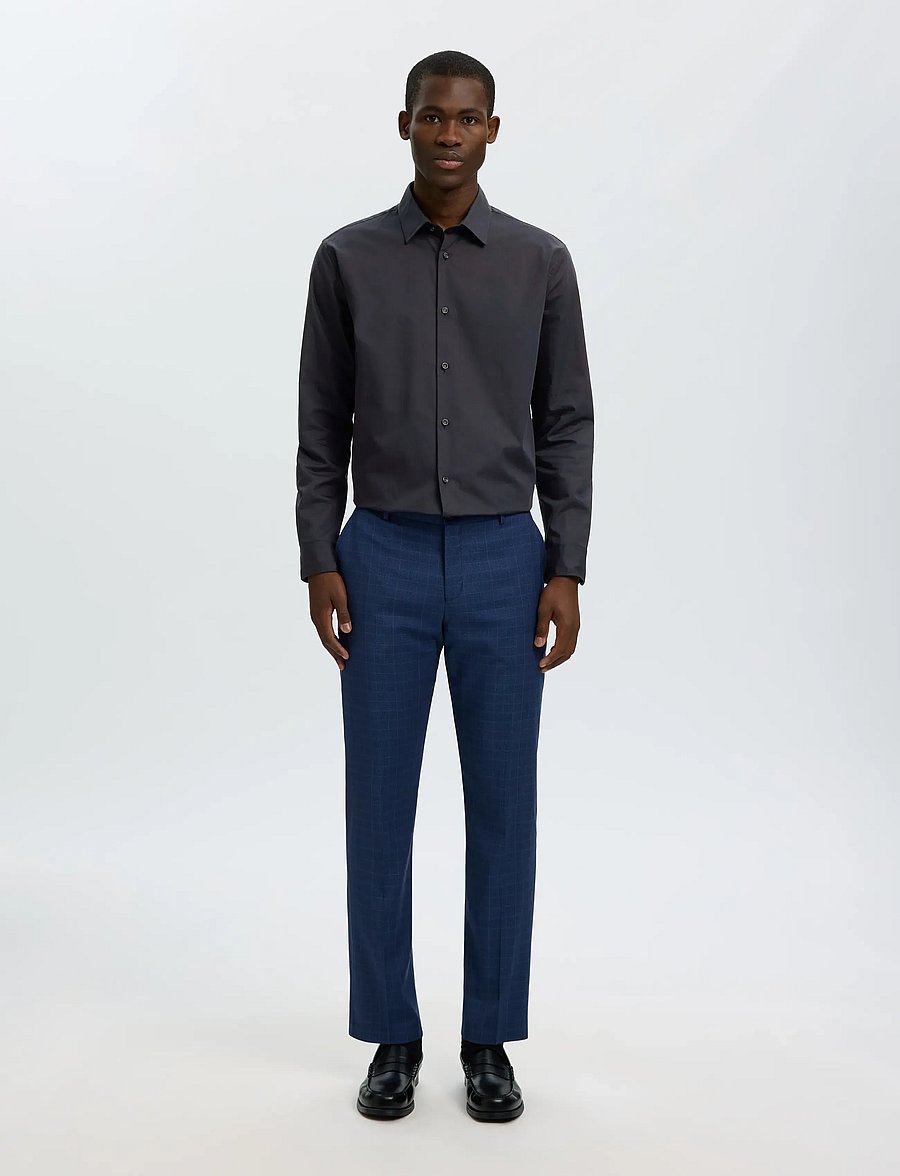 Selected - SLMSLIMFILIP ETHAN SHIRT LS CLASSIC NOOS - casual skjorter - black - 4
