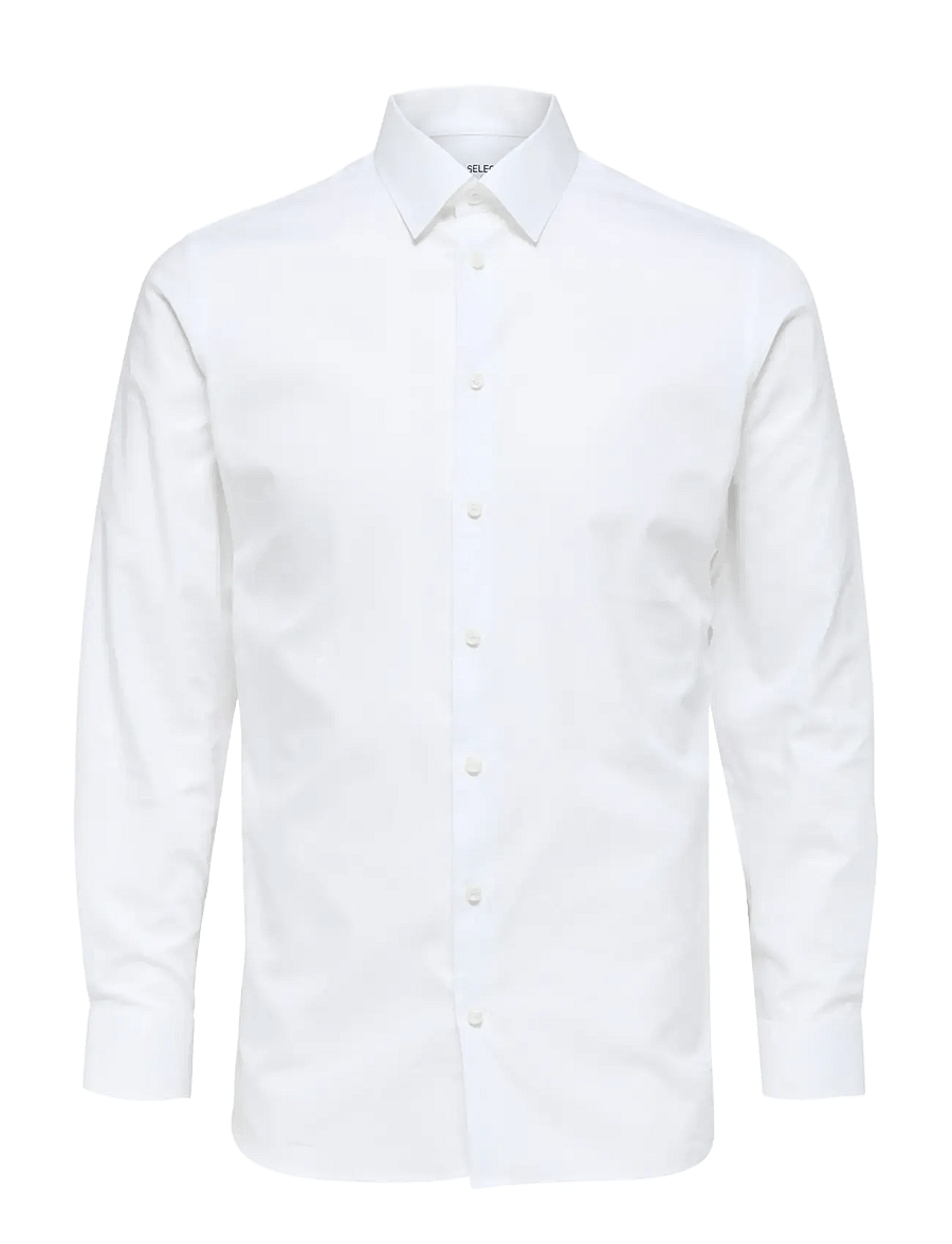 Selected - SLHSLIMETHAN SHIRT LS CLASSIC NOOS - casual overhemden - bright white - 1