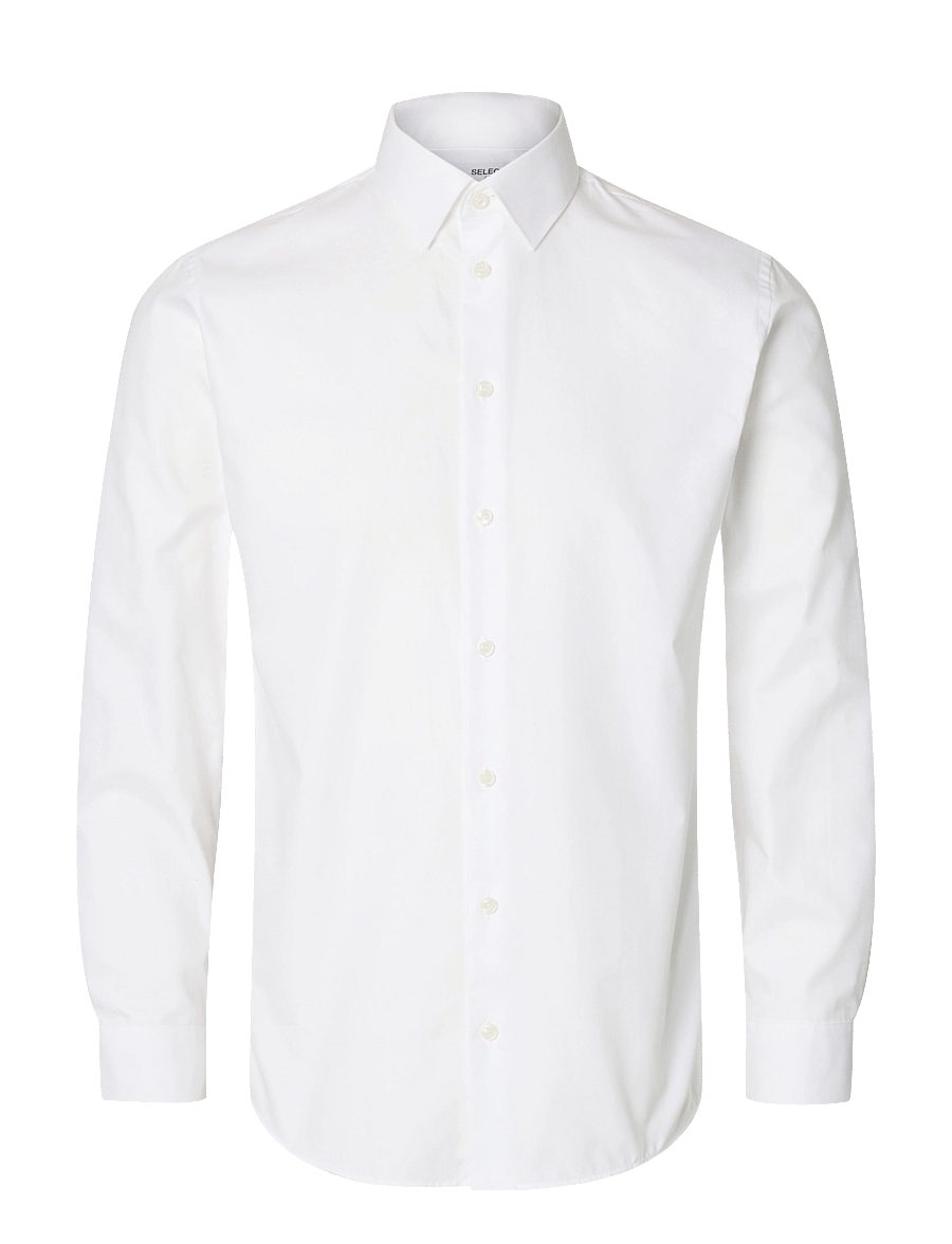 Selected - SLMSLIMFILIP ETHAN SHIRT LS CLASSIC NOOS - vabaajasärgid - bright white - 1