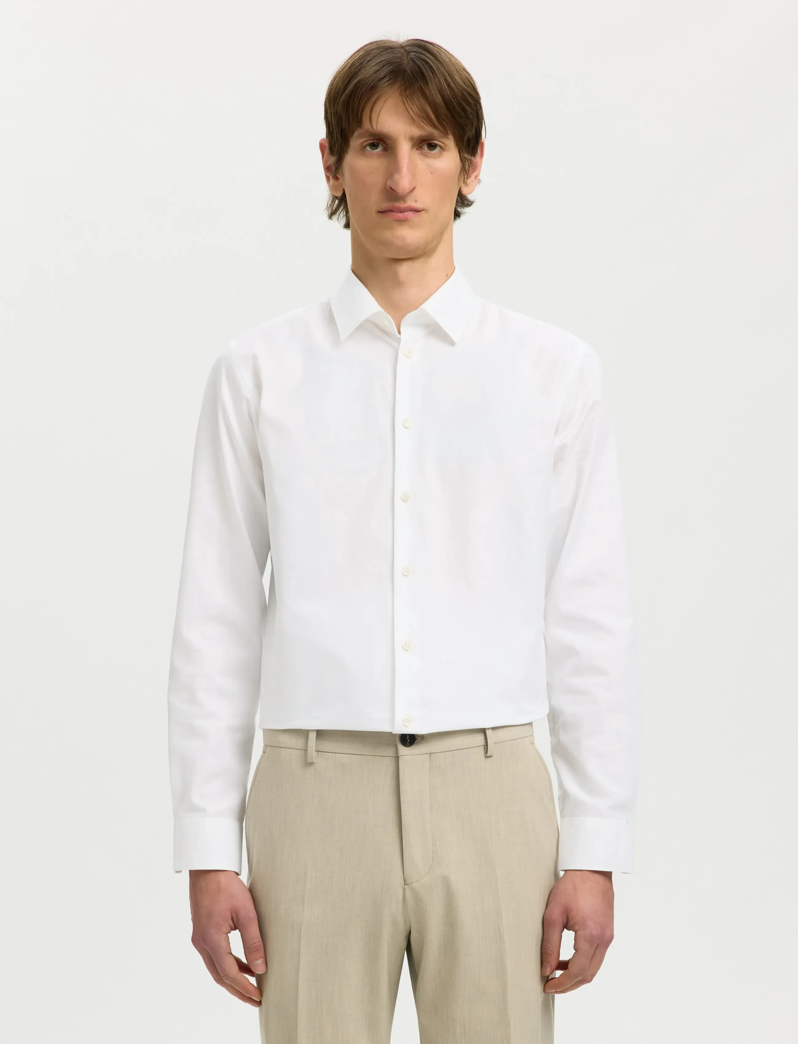 Selected SLMSLIMFILIP ETHAN SHIRT LS CLASSIC NOOS - Casual skjortor - BRIGHT WHITE / white
