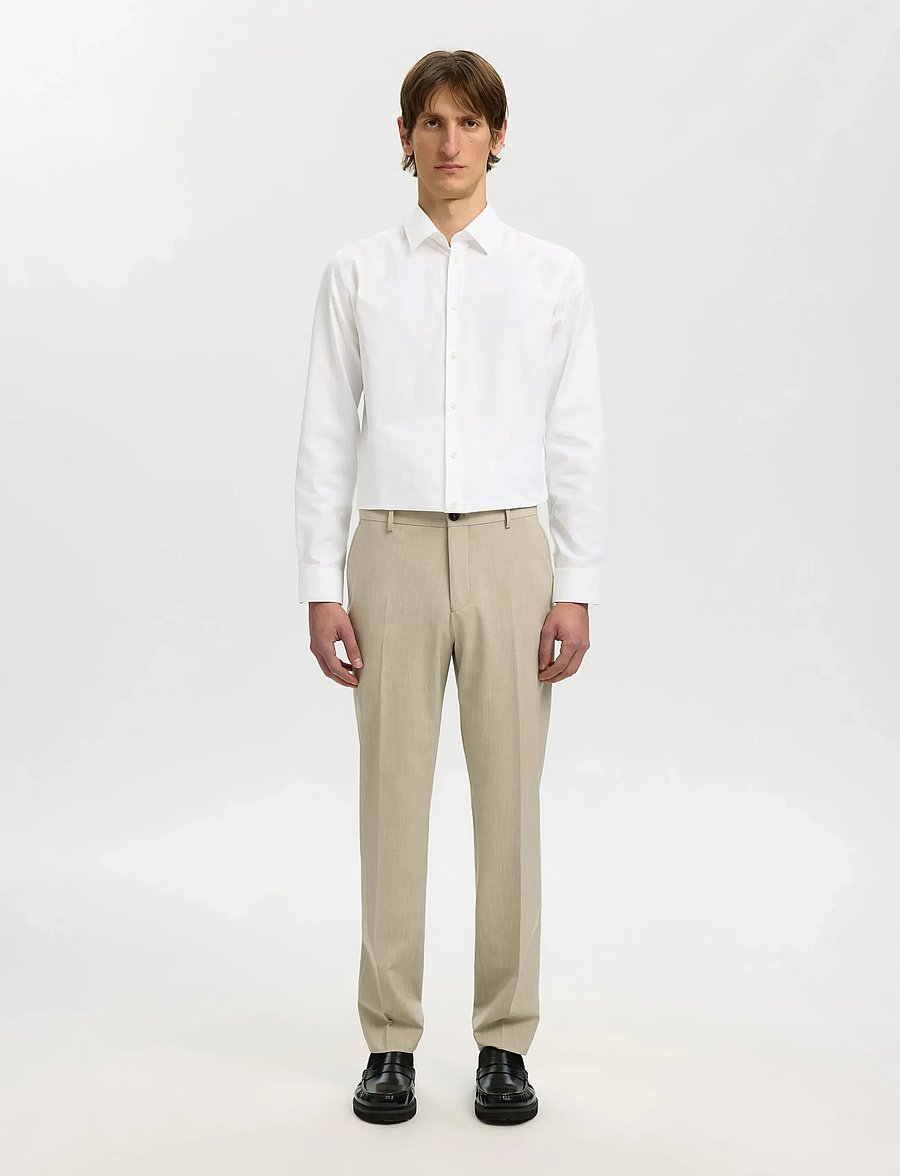 Selected - SLHSLIMETHAN SHIRT LS CLASSIC NOOS - casual overhemden - bright white - 4