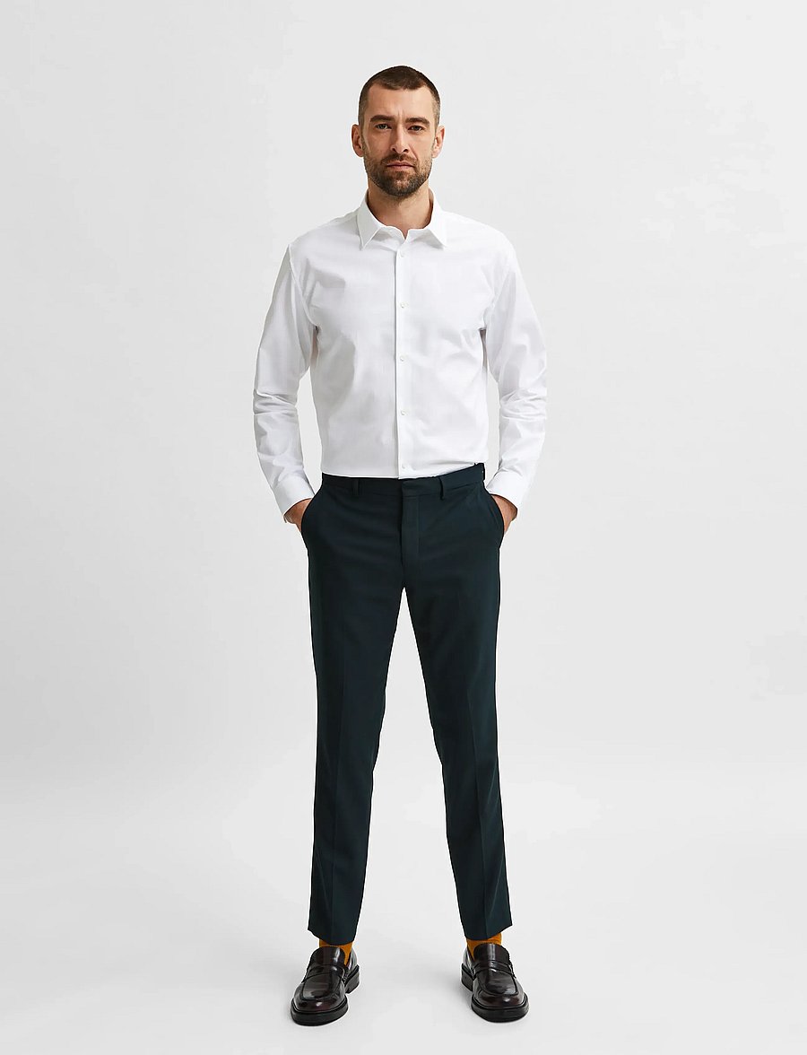Selected - SLHSLIMETHAN SHIRT LS CLASSIC NOOS - casual overhemden - bright white - 5