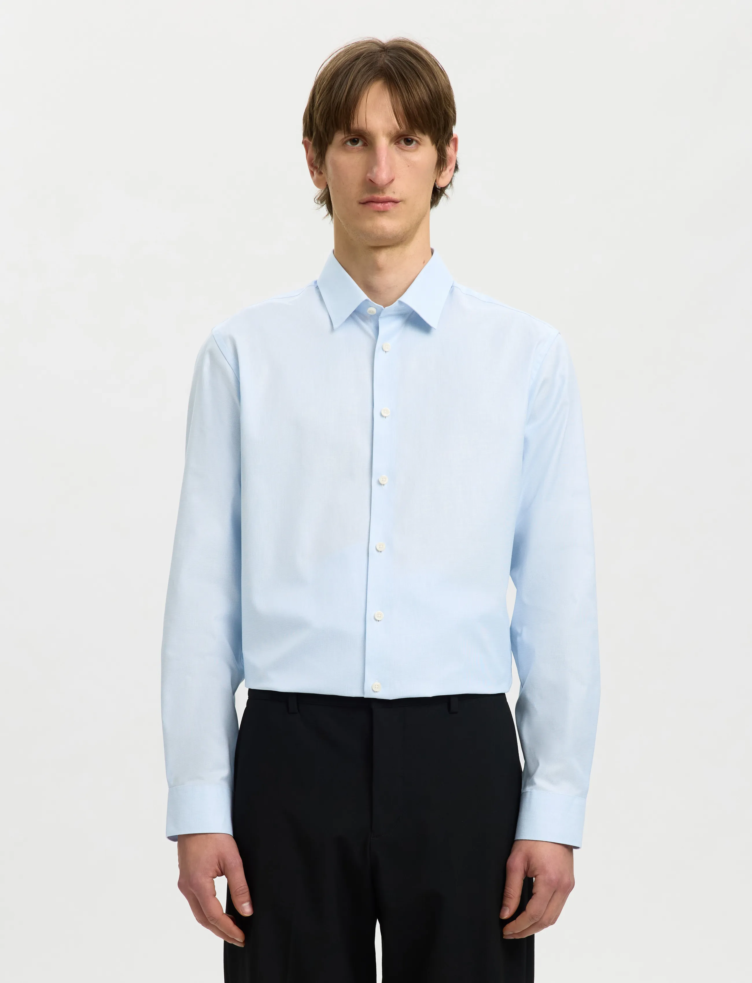 Selected SLMSLIMFILIP ETHAN SHIRT LS CLASSIC NOOS - Clothing - LIGHT BLUE / blue