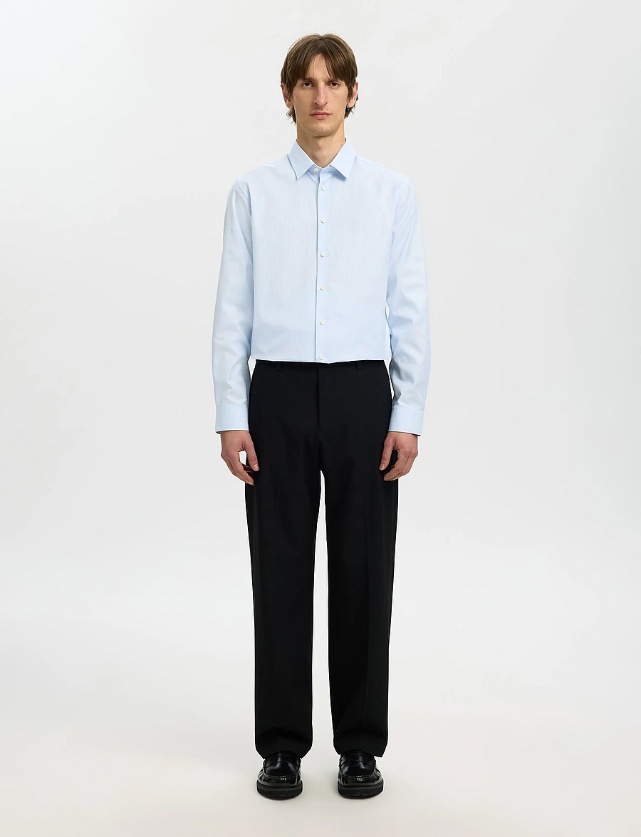 Selected - SLMSLIMFILIP ETHAN SHIRT LS CLASSIC NOOS - freizeithemden - light blue - 4