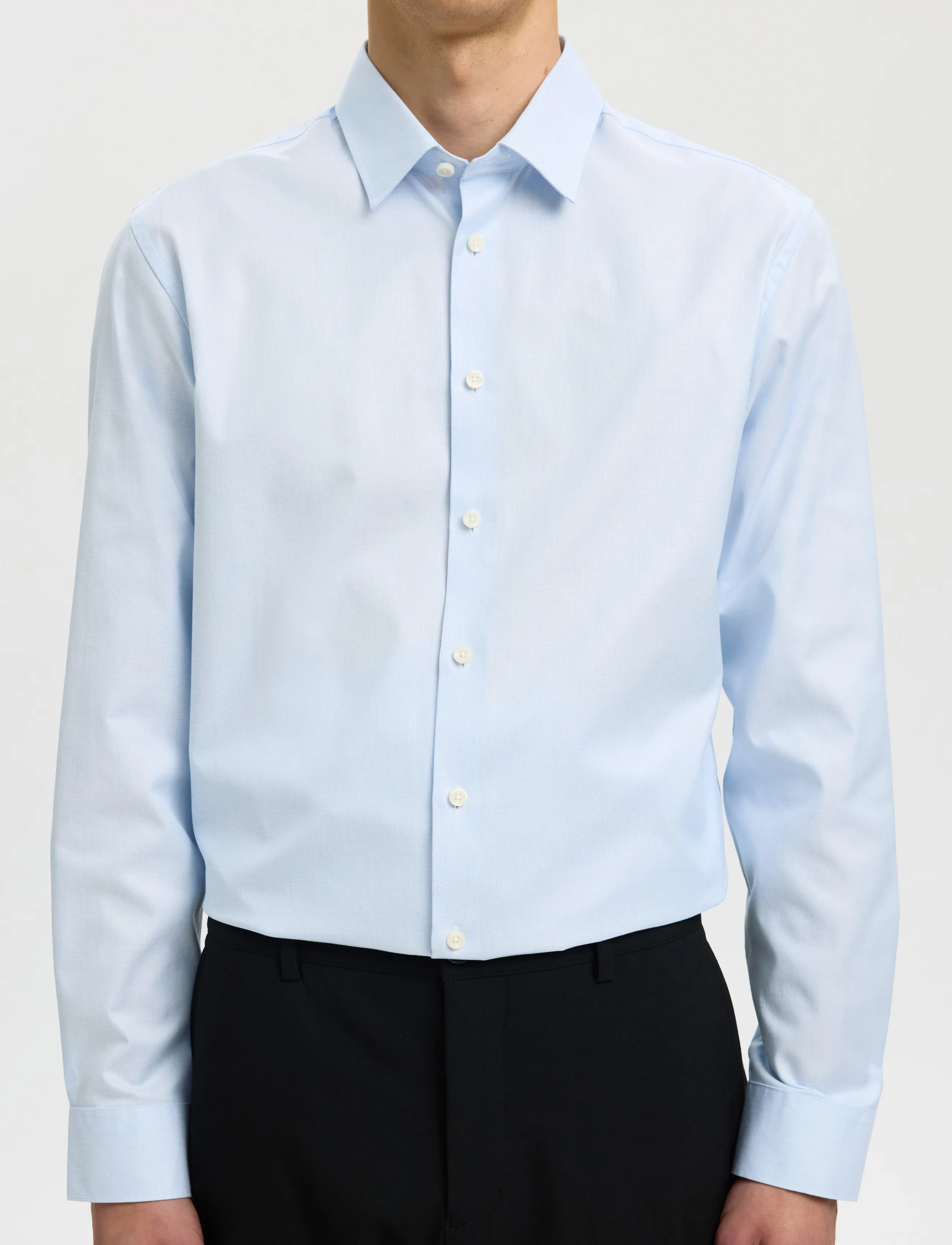 Selected - SLMSLIMFILIP ETHAN SHIRT LS CLASSIC NOOS - freizeithemden - light blue - 5