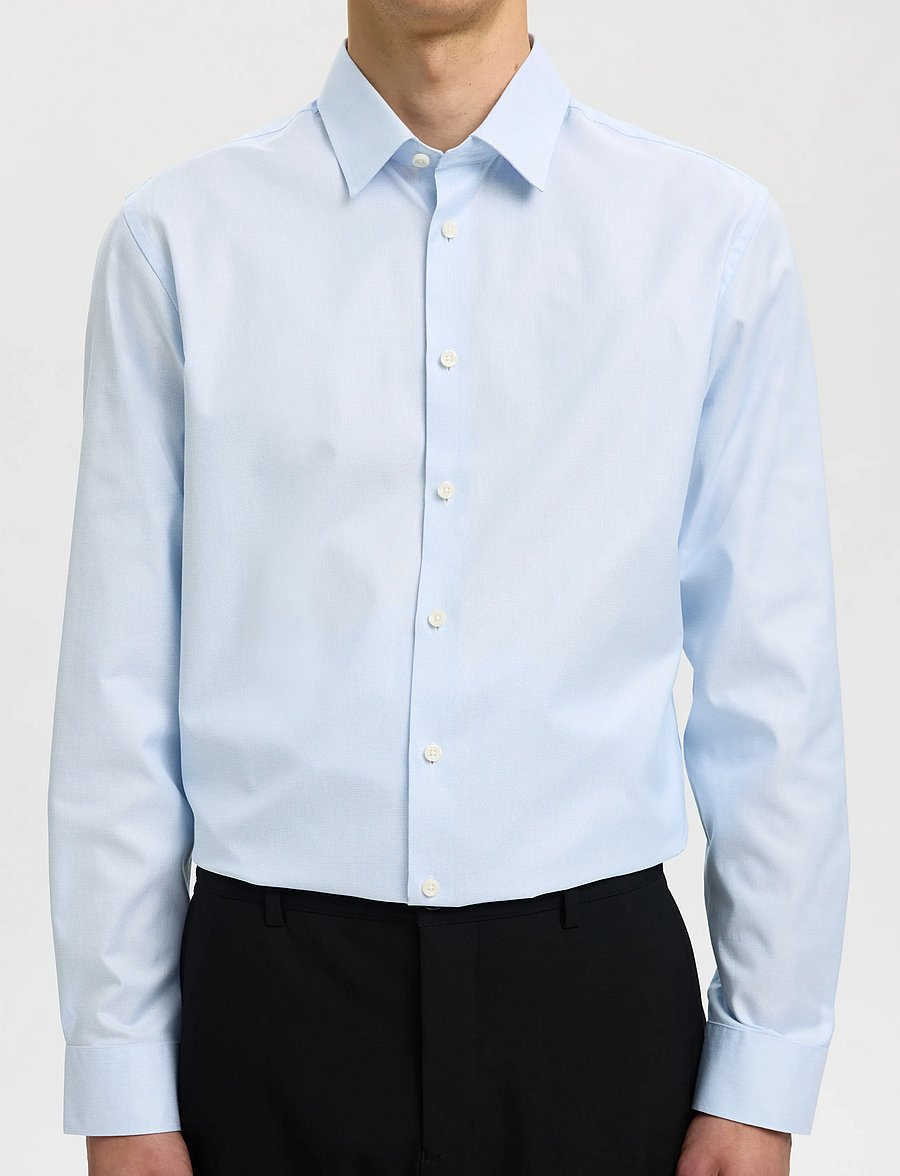 Selected - SLMSLIMFILIP ETHAN SHIRT LS CLASSIC NOOS - freizeithemden - light blue - 5