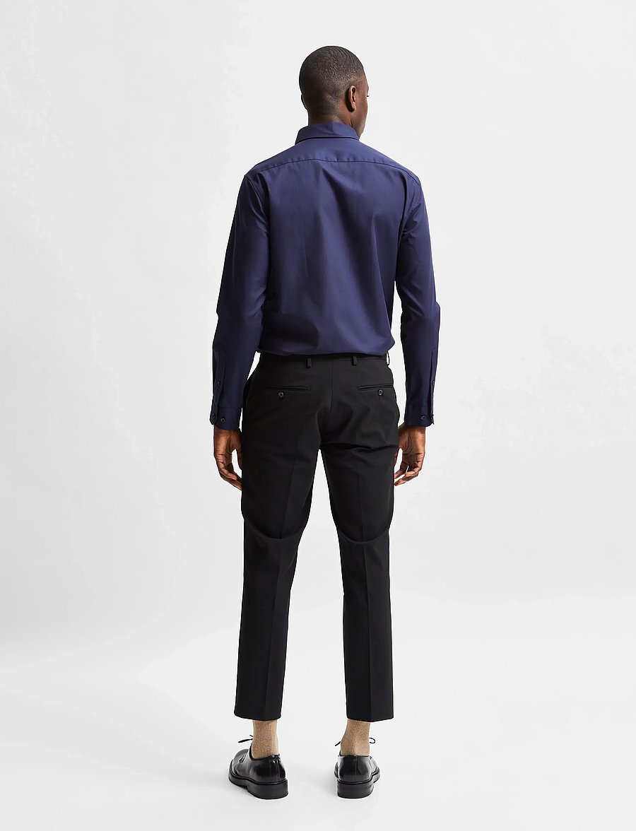 Selected - SLMSLIMFILIP ETHAN SHIRT LS CLASSIC NOOS - casual skjorter - peacoat - 2