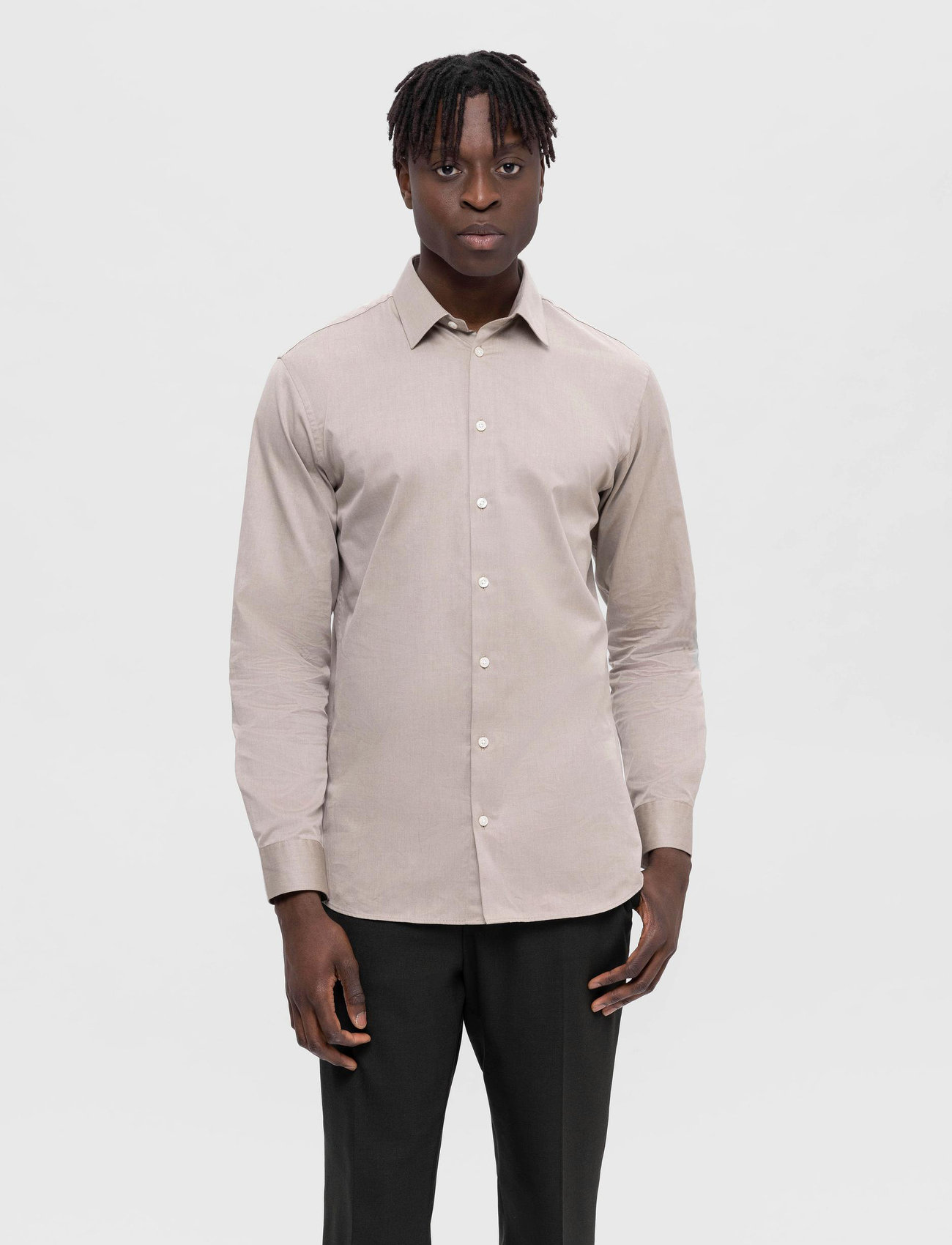 Selected Homme - SLHSLIMETHAN SHIRT LS CLASSIC NOOS - basic shirts - pure cashmere - 1