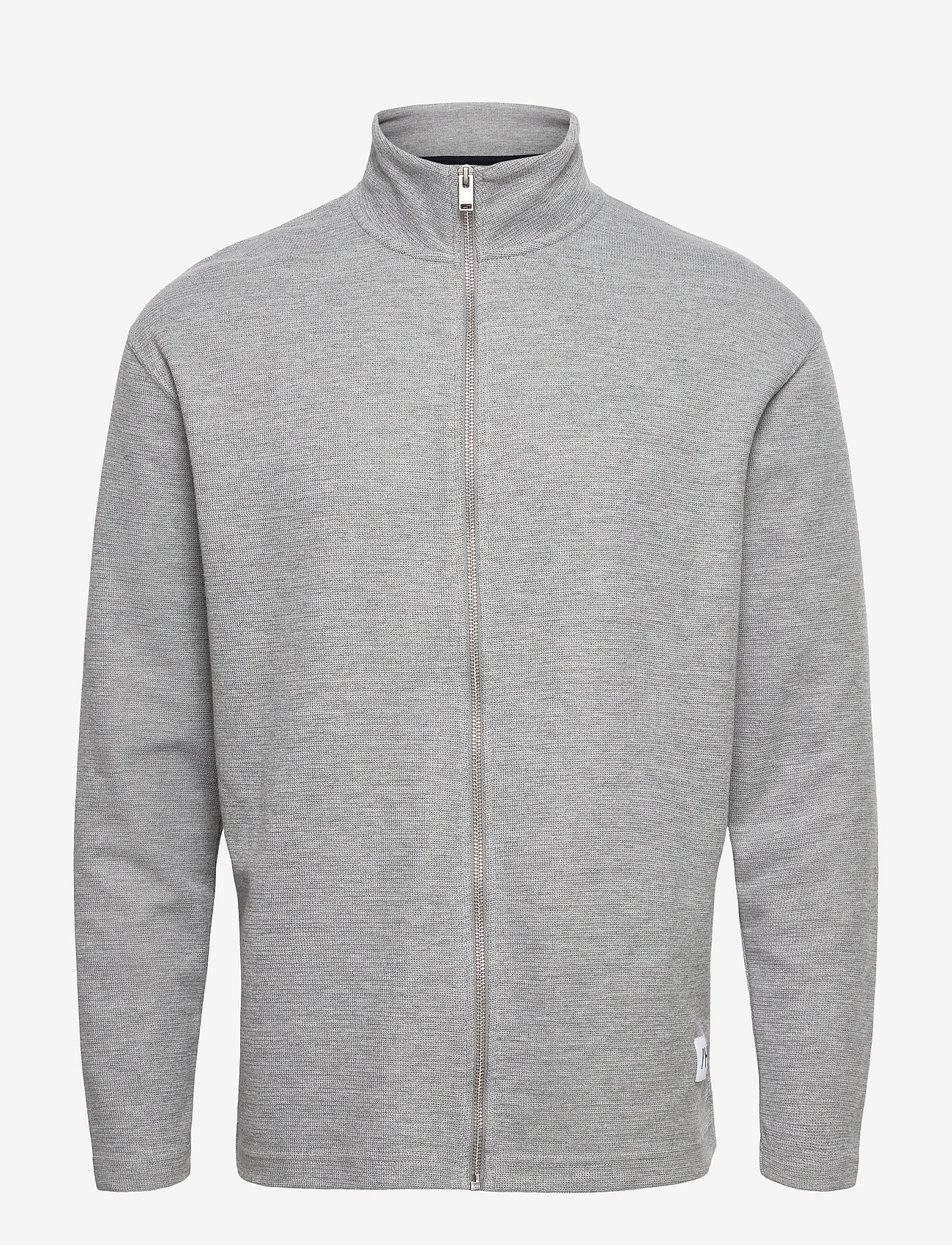 Selected Homme - SLHRELAXDREW LS HIGH NECK ZIP SWEAT G - light grey melange - 0