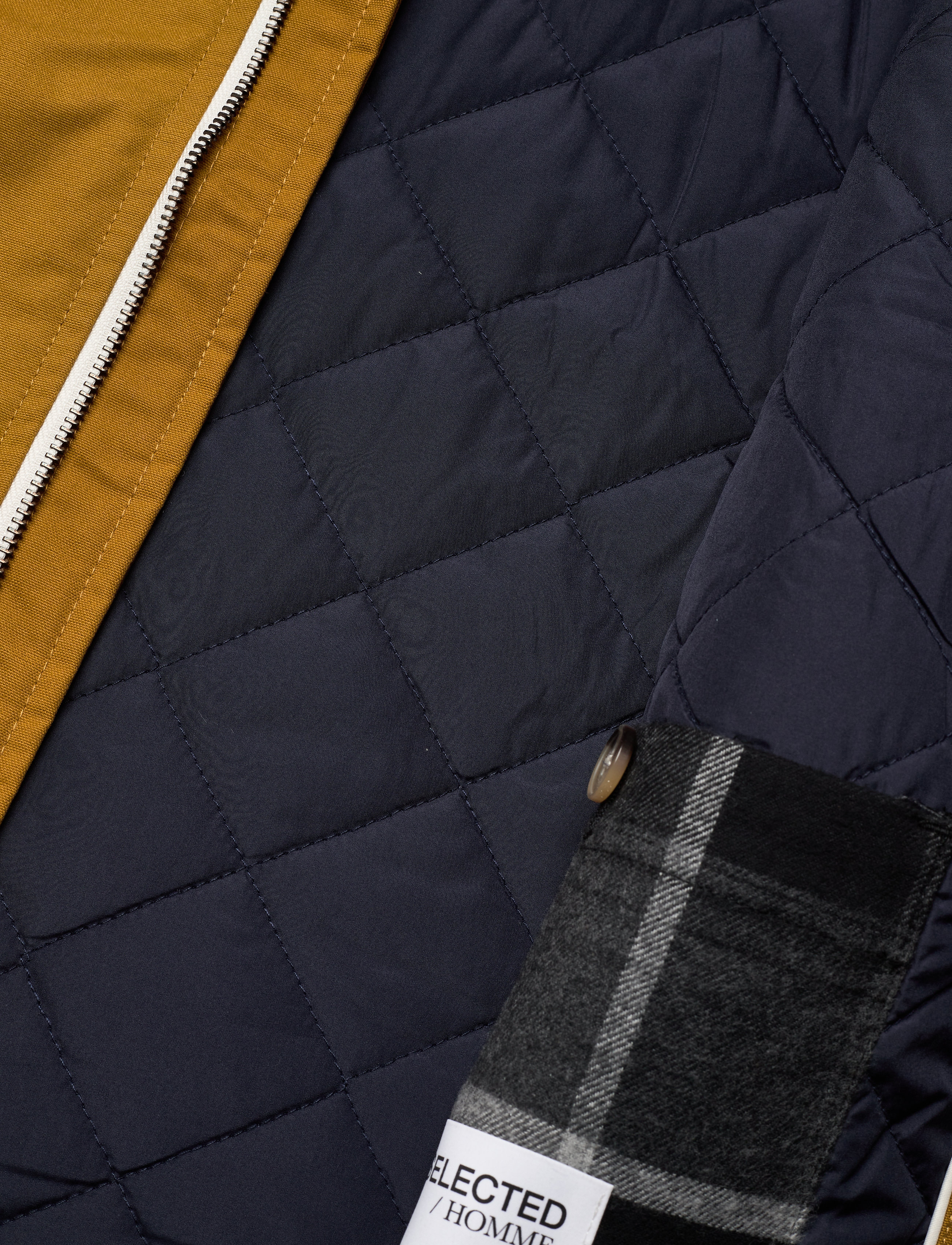 Selected - SLHBAKER PADDED COTTON JKT W - tapenade - 5