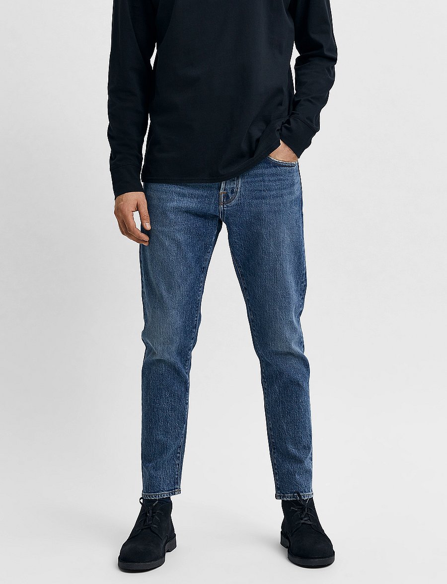 Selected - SLH172-SLIMTAPE TOBY 3070 M.B JNS NOOS - medium blue denim - 0