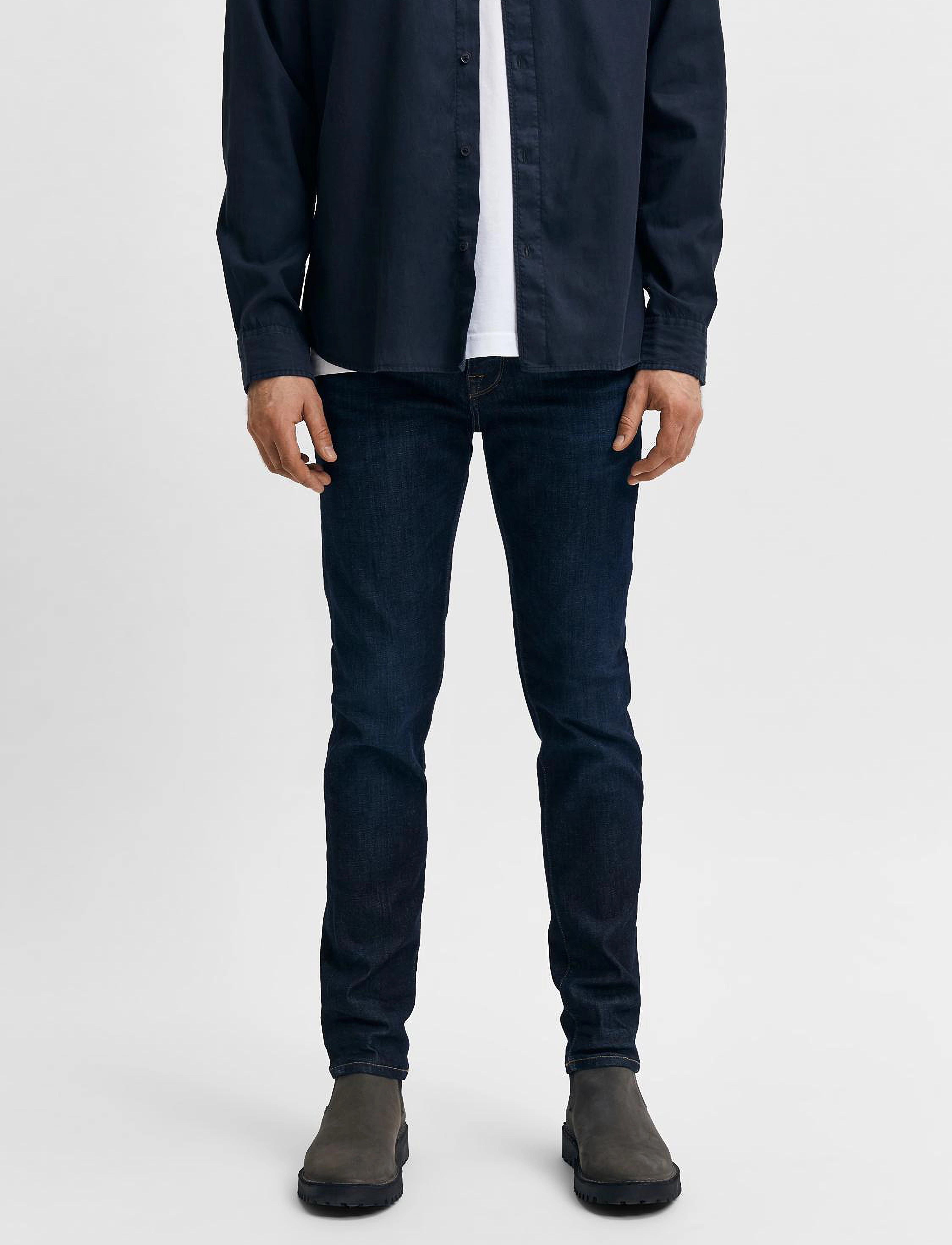Selected SLH175-SLIMLEON 6291 DB SUPER JNS NOOS - Kollektionen - DARK BLUE DENIM / blue