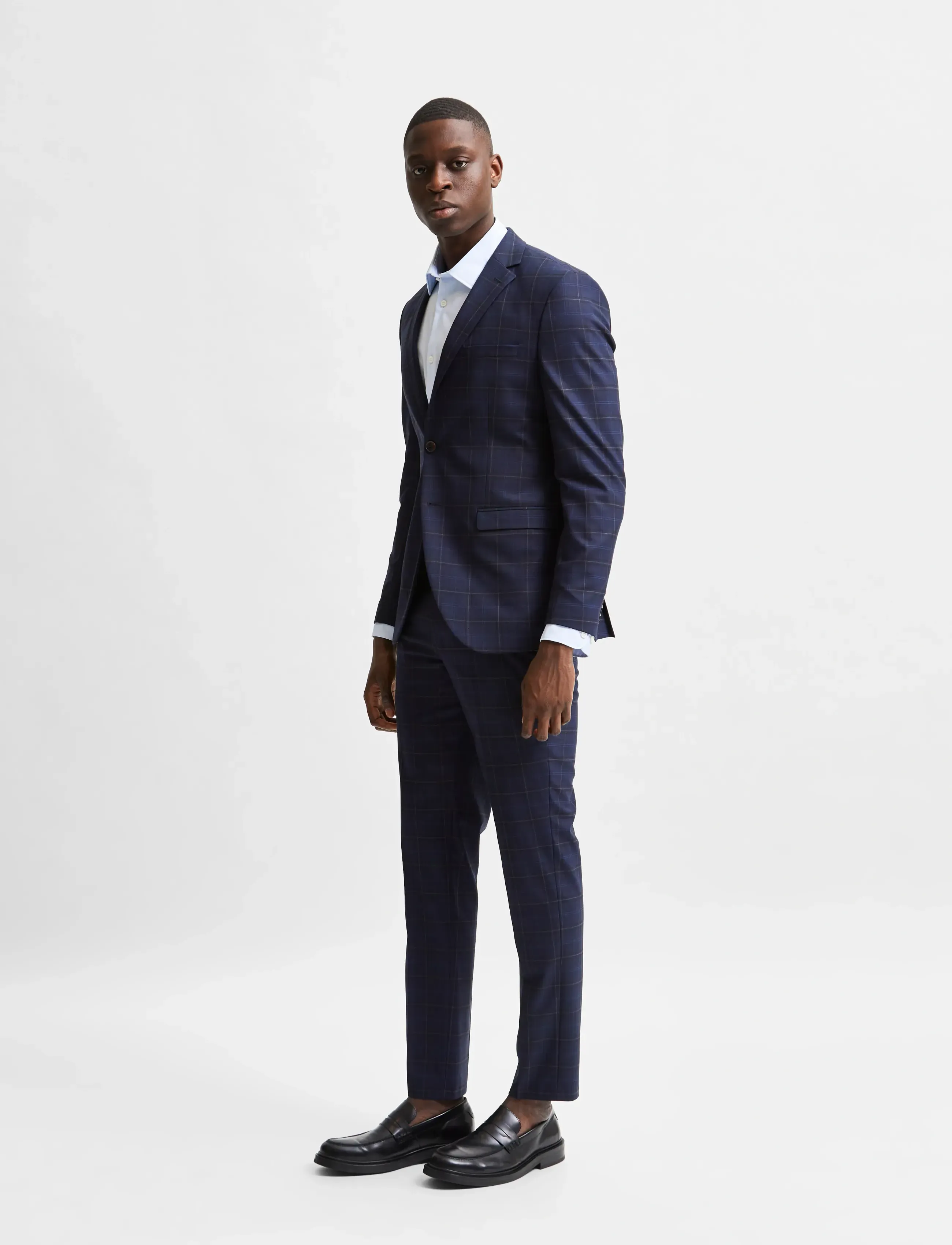 Selected - SLHSLIM-MYLOBILL DKLU GRCHKLZ - dark blue - 4