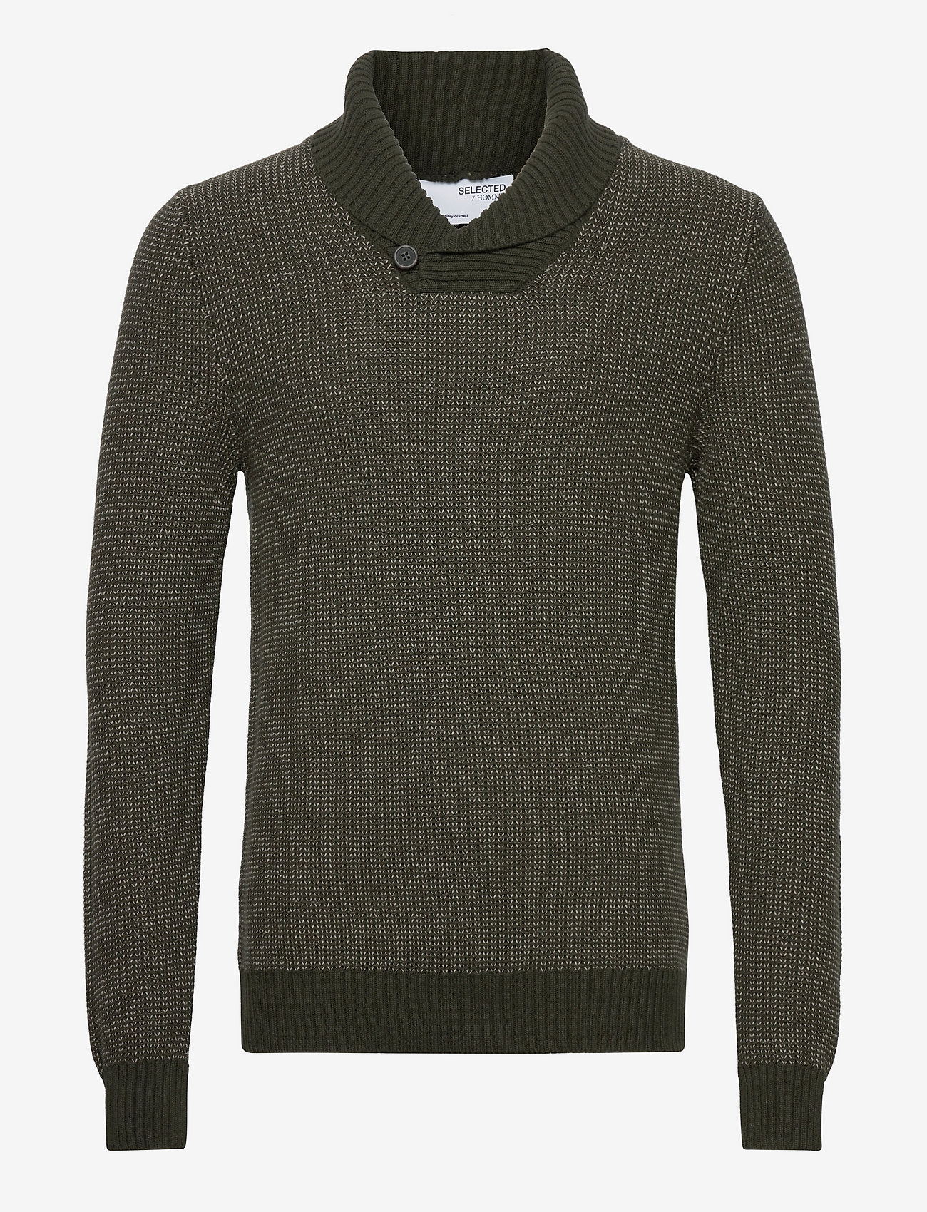Selected Homme - SLHNOAH LS KNIT SHAWL NECK W - rosin - 0