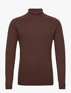 SLHAIKO LS KNIT CABLE ROLL NECK B, Selected Homme