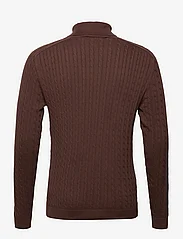 Selected Homme - SLHAIKO LS KNIT CABLE ROLL NECK B - tavalised kudumid - shaved chocolate - 1