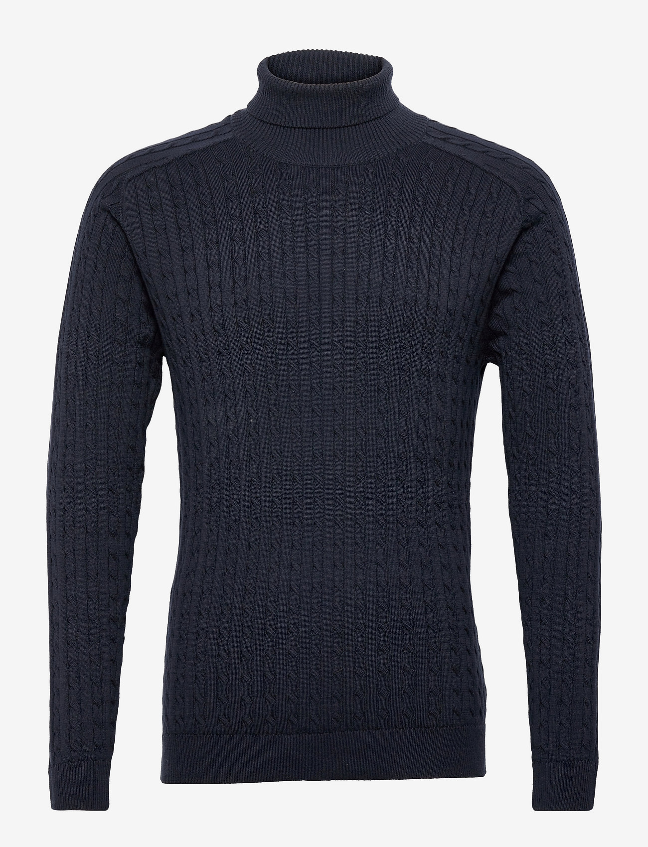 Selected Homme - SLHAIKO LS KNIT CABLE ROLL NECK B - sky captain - 0
