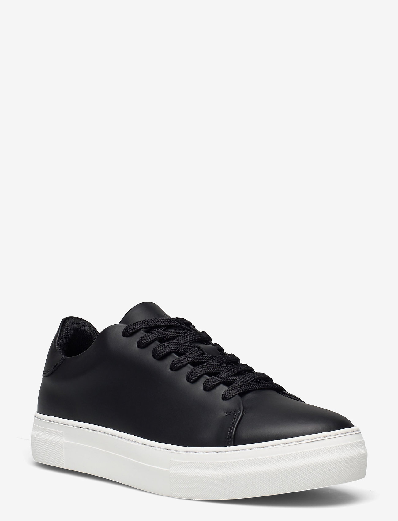 Selected Homme - SLHDAVID CHUNKY LEATHER SNEAKER NOOS O - lav ankel - black - 0