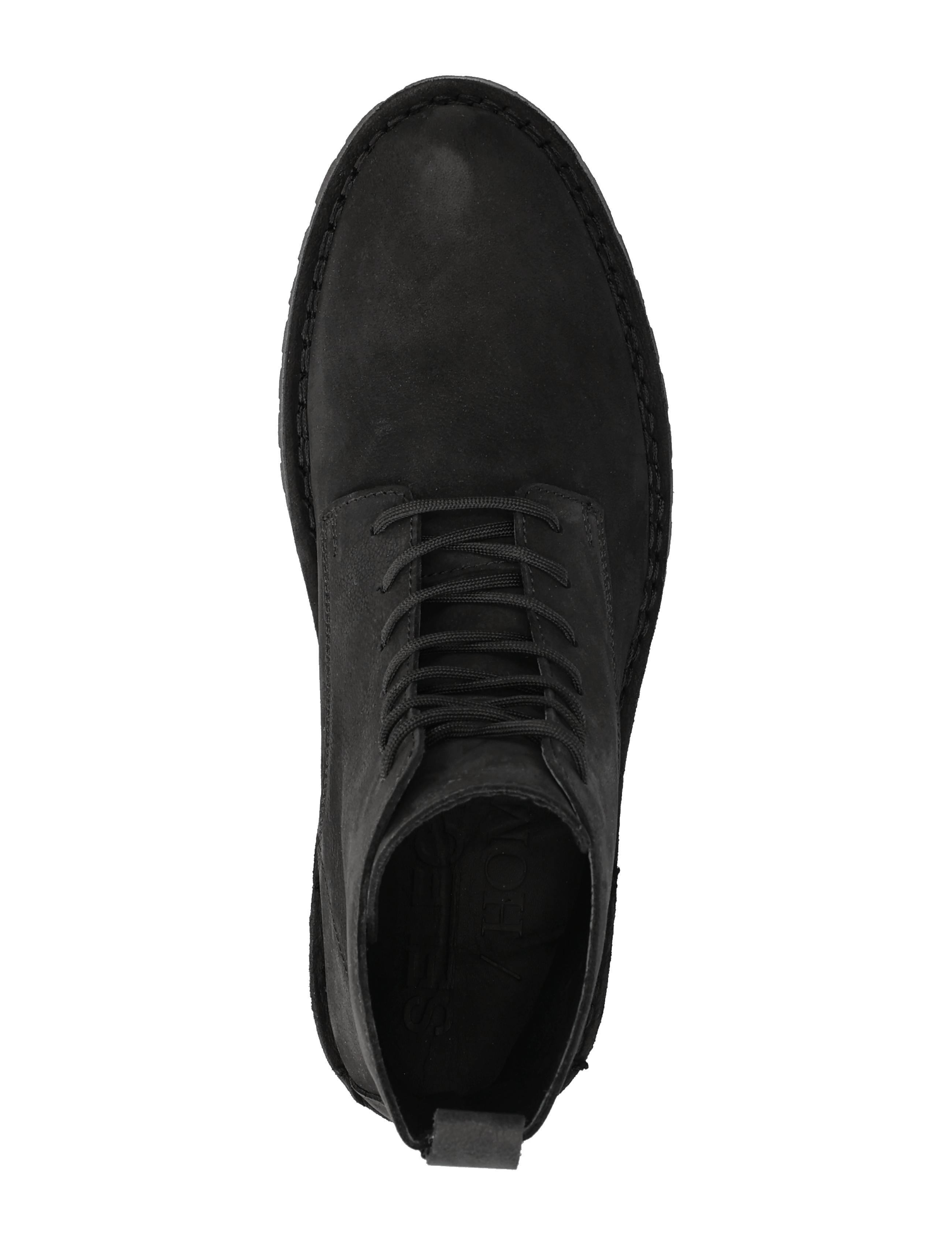 Selected Homme - SLHRICKY NUBUCK LACE-UP BOOT B - black - 3