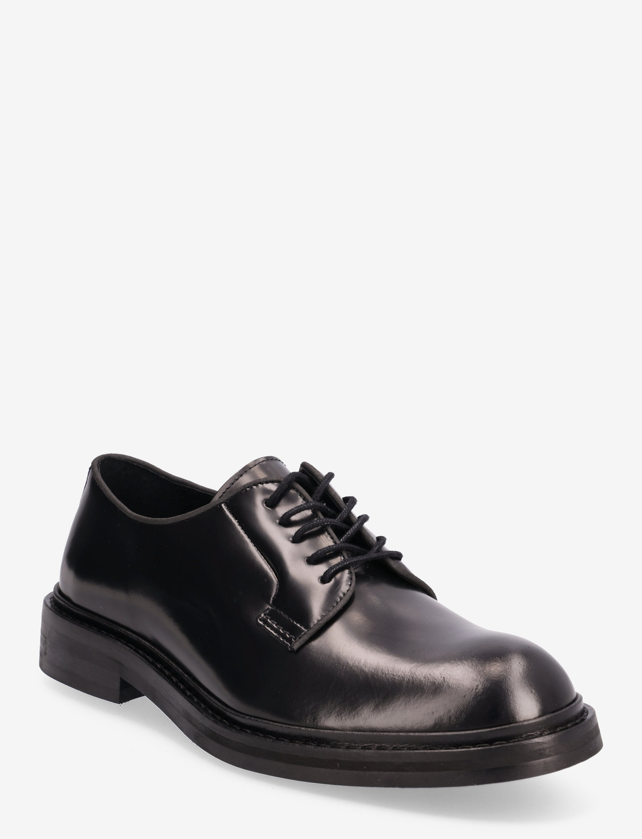 Selected Homme - SLHCARTER LEATHER BLUCHER SHOE B - buty sznurowane - black - 0