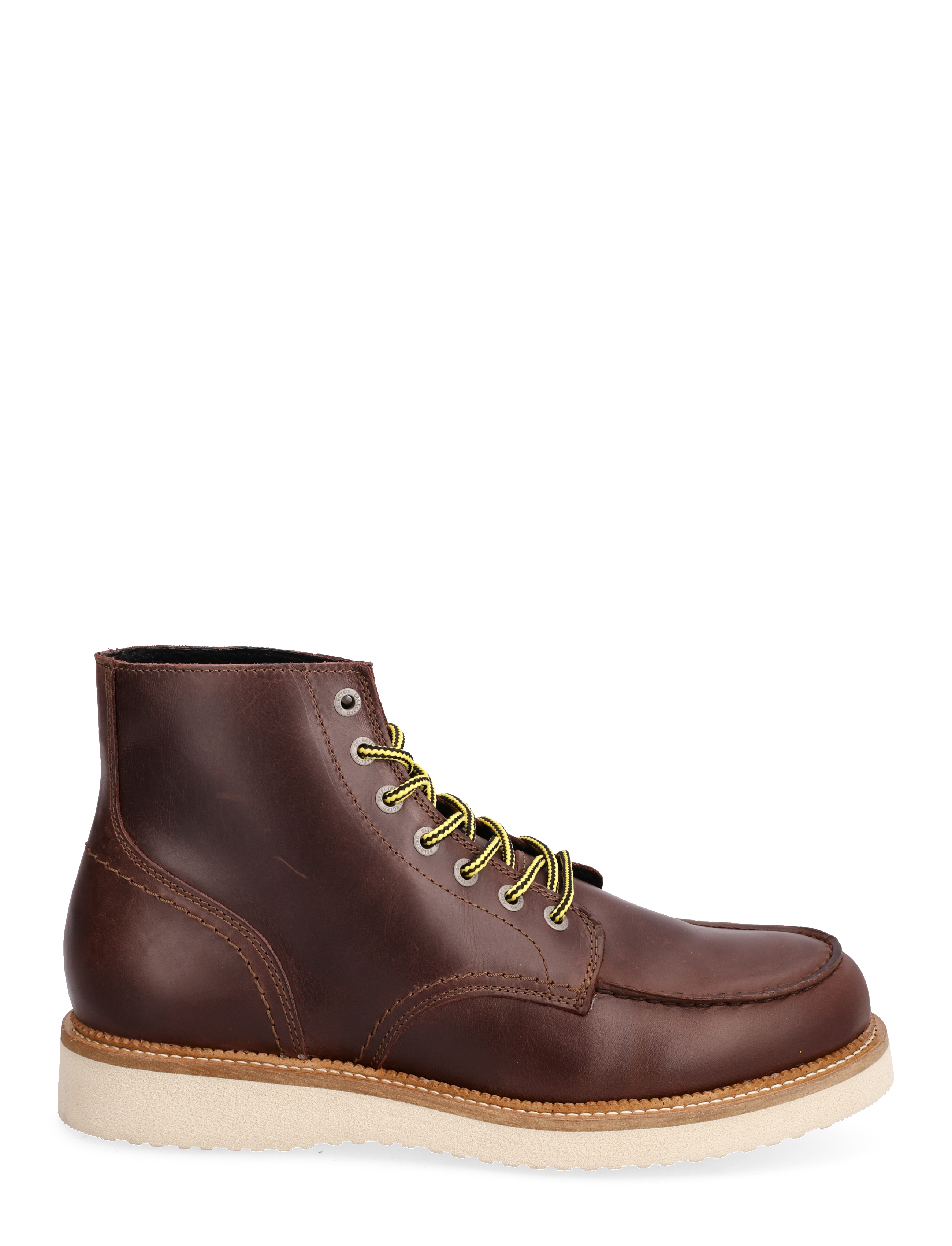 Selected Homme - SLHTEO NEW LEATHER MOC-TOE BOOT B NOOS - demitasse - 1