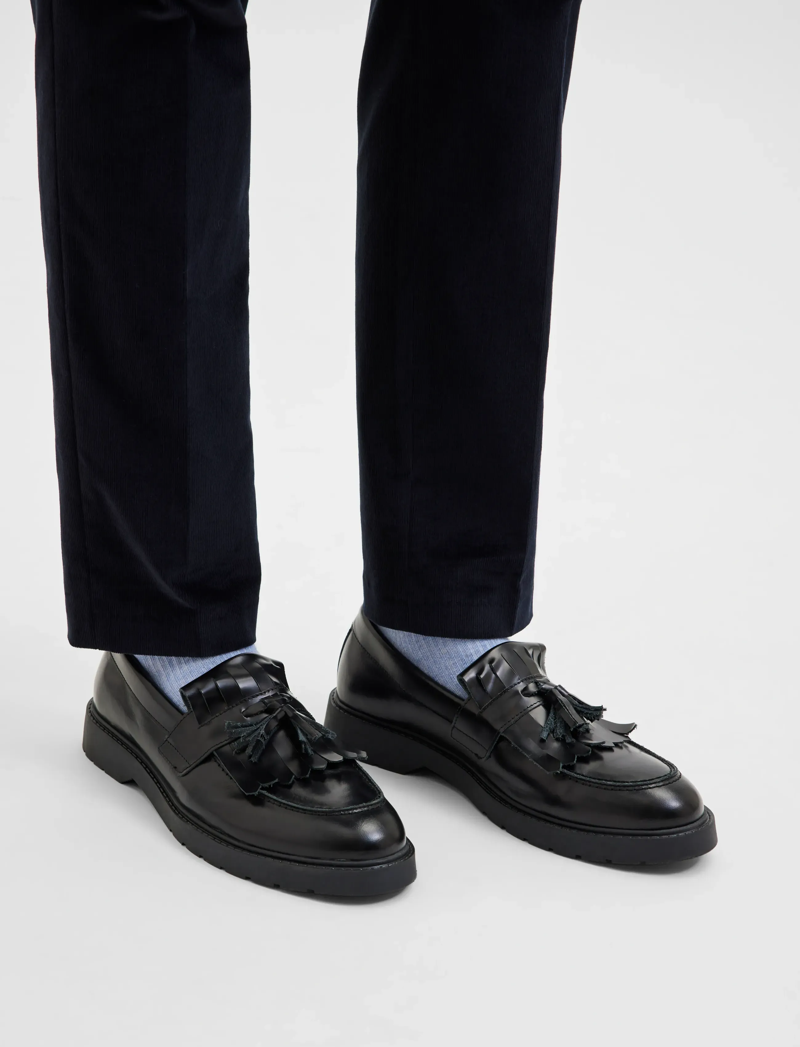 Selected SLHTIM LEATHER KILTIE TASSEL LOAFER - Nach Stil kaufen - BLACK / black