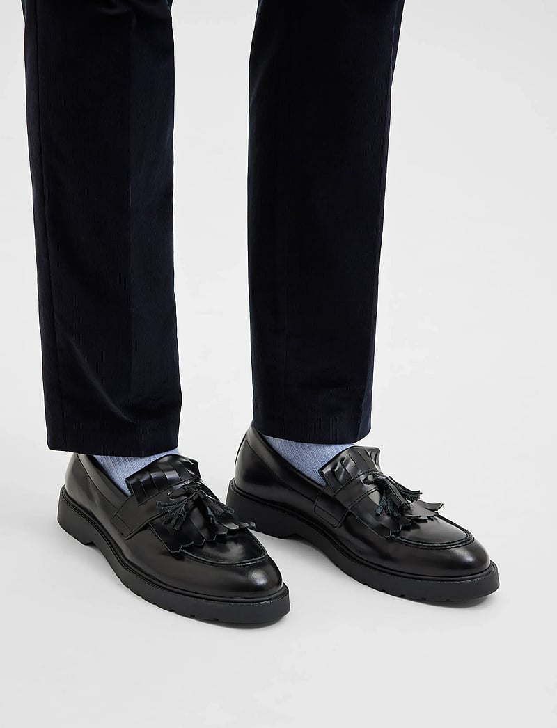 Selected - SLHTIM LEATHER KILTIE TASSEL LOAFER - shop by occasion - black - 0