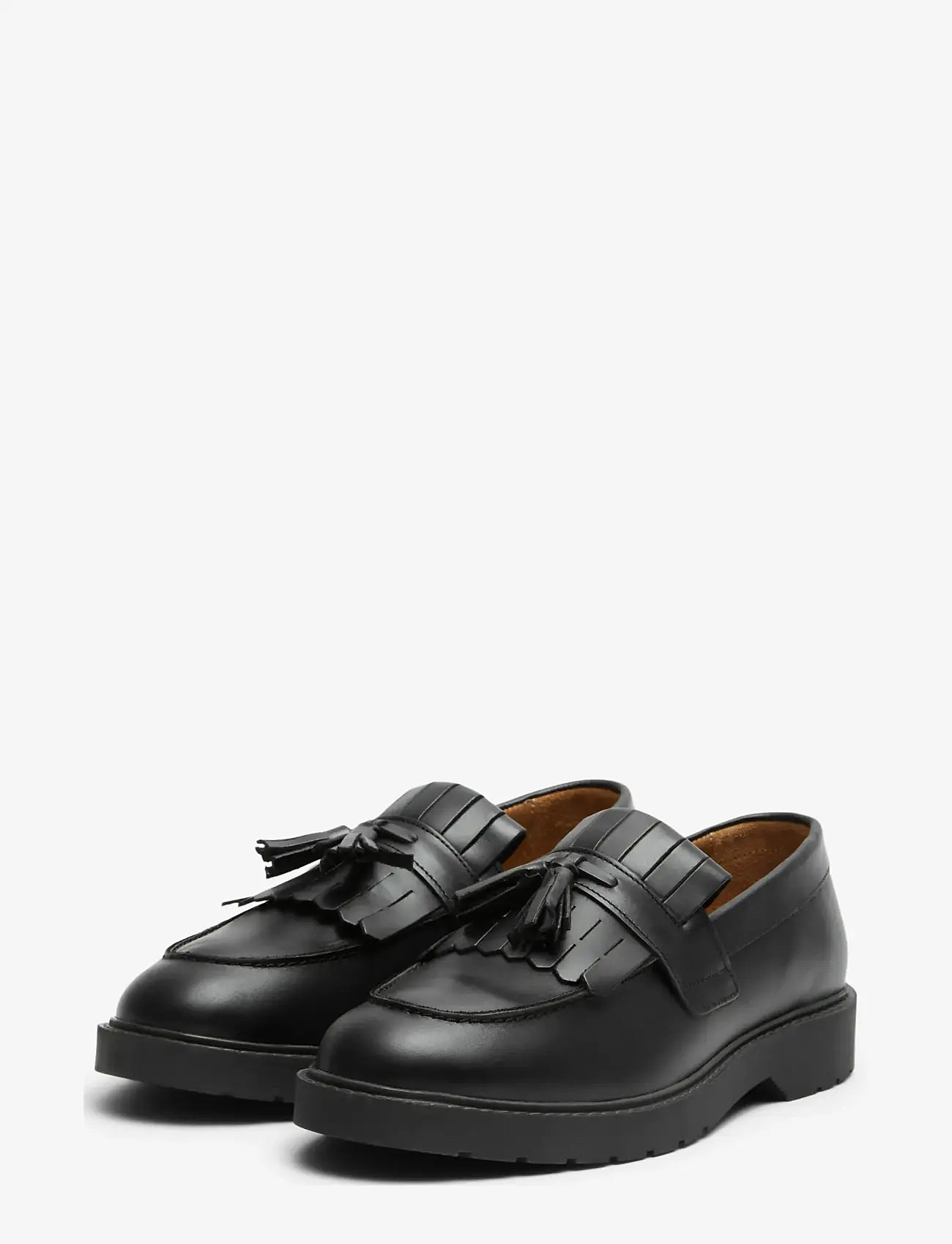 Selected - SLHTIM LEATHER KILTIE TASSEL LOAFER - shop by occasion - black - 3