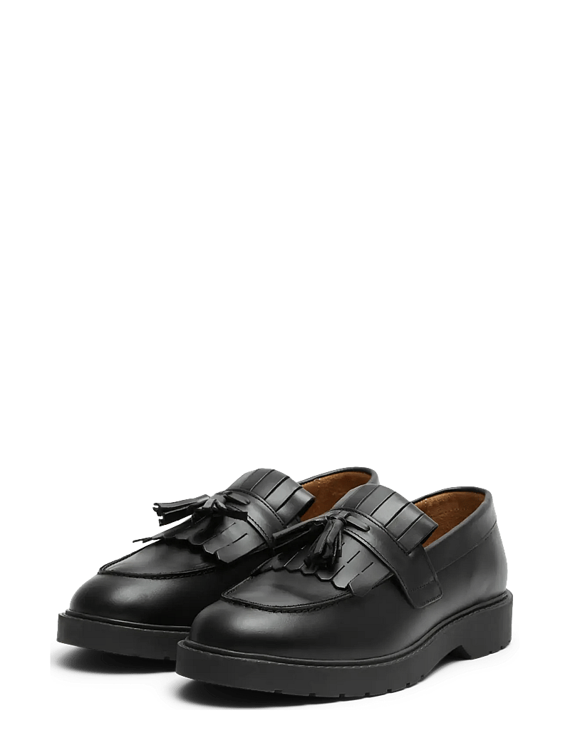 Selected - SLHTIM LEATHER KILTIE TASSEL LOAFER - shop by occasion - black - 3