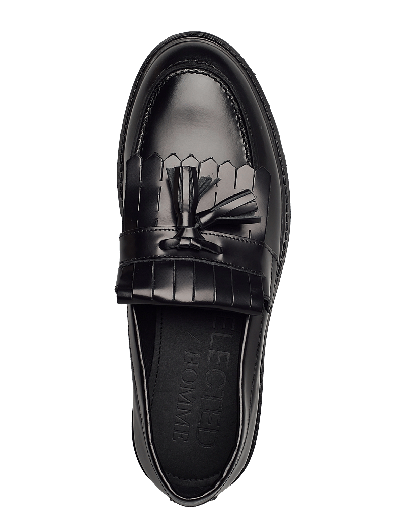 Selected - SLHTIM LEATHER KILTIE TASSEL LOAFER - nach anlass kaufen - black - 4