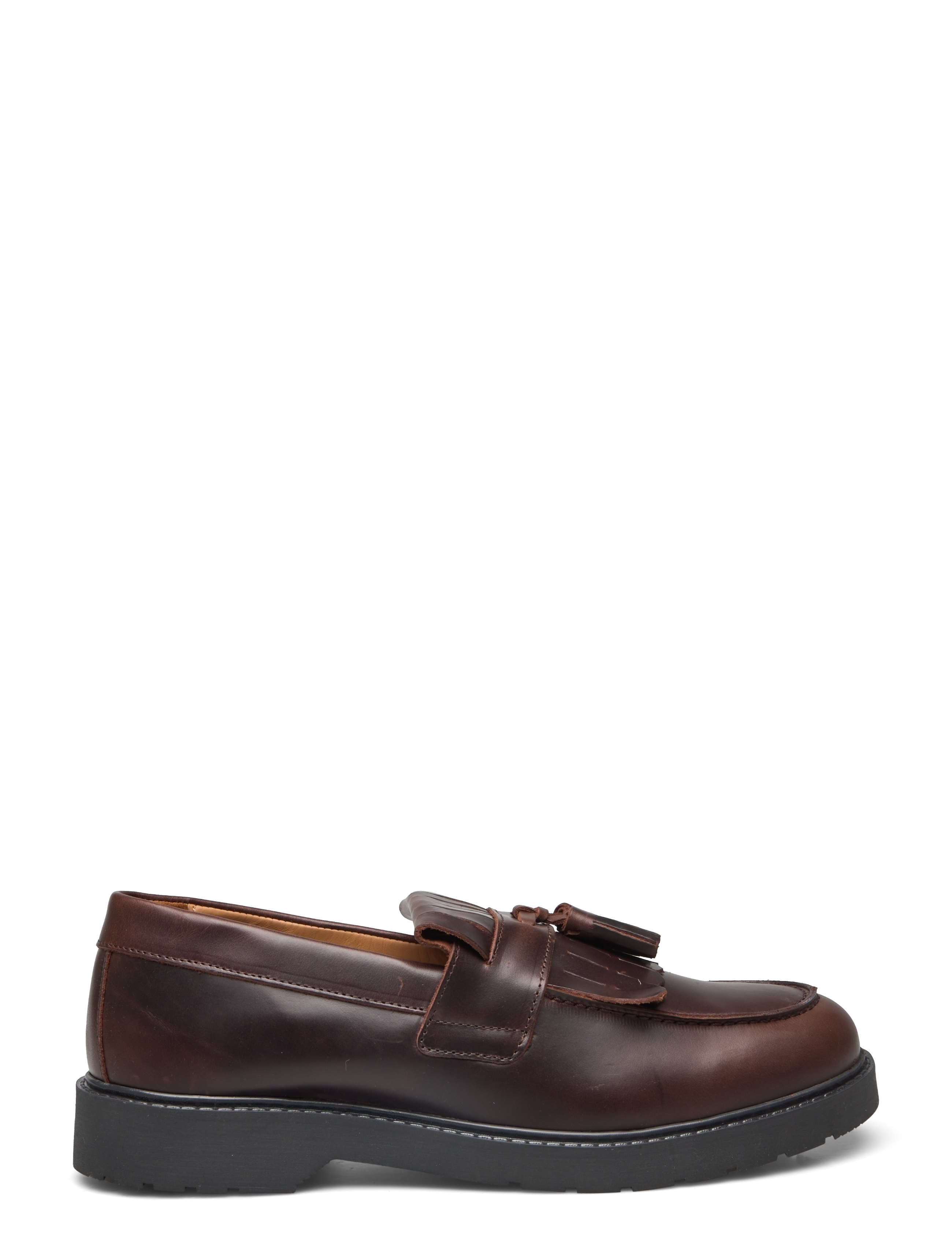 Selected - SLHTIM LEATHER KILTIE TASSEL LOAFER - demitasse - 1
