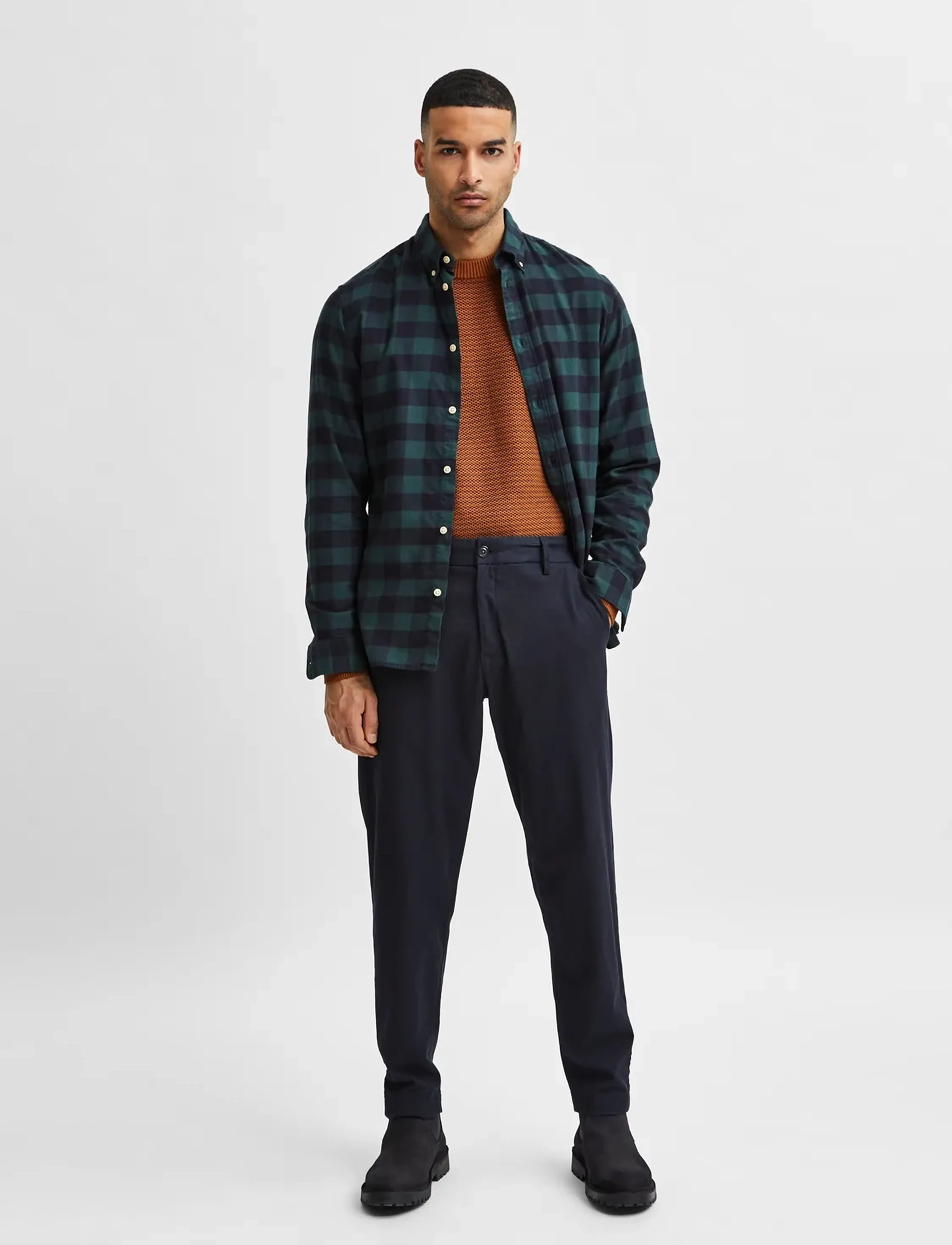 Selected - SLHSLIMTAPERED-YORK PANTS - casual byxor - dark sapphire - 4