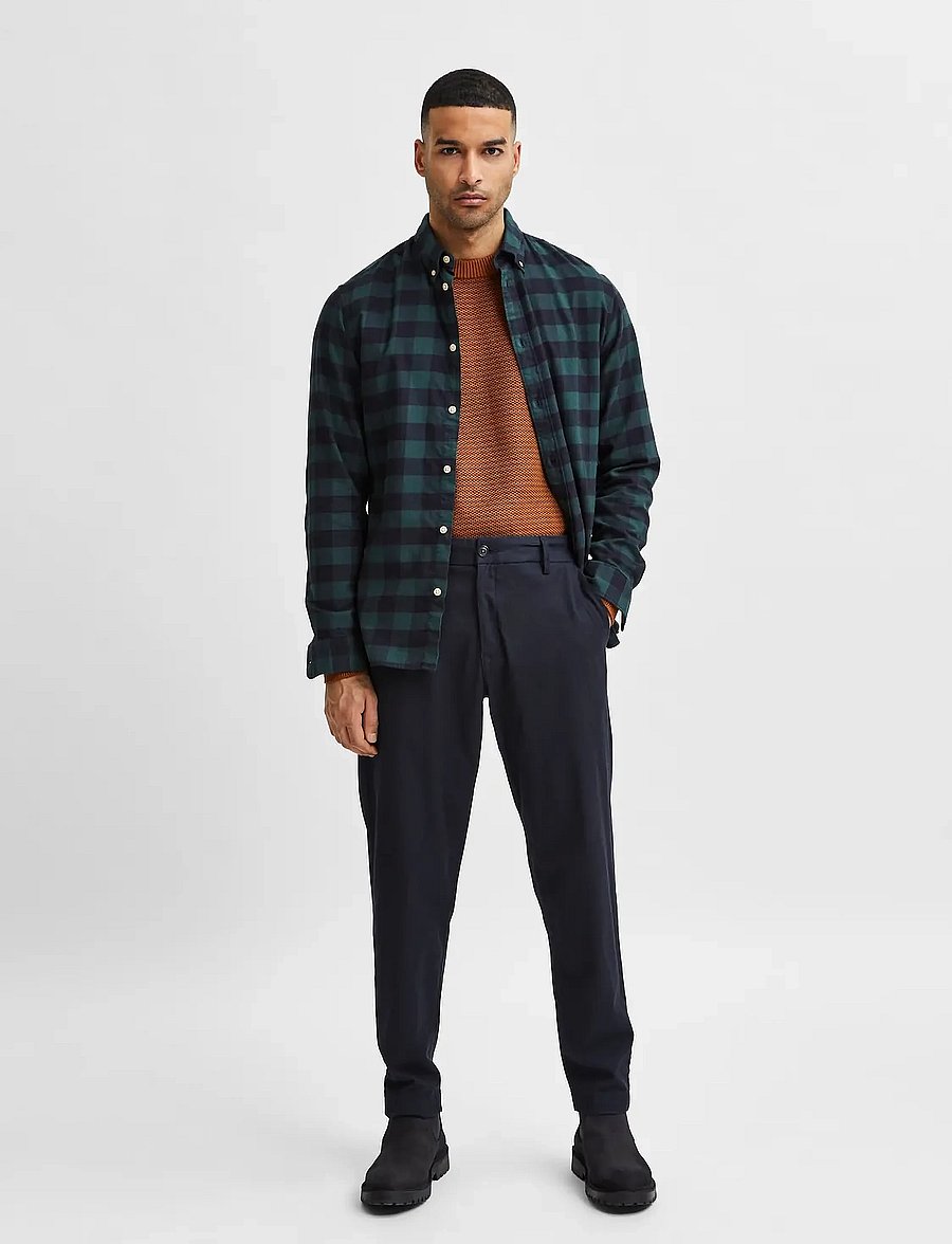Selected - SLHSLIMTAPERED-YORK PANTS - freizeithosen - dark sapphire - 4