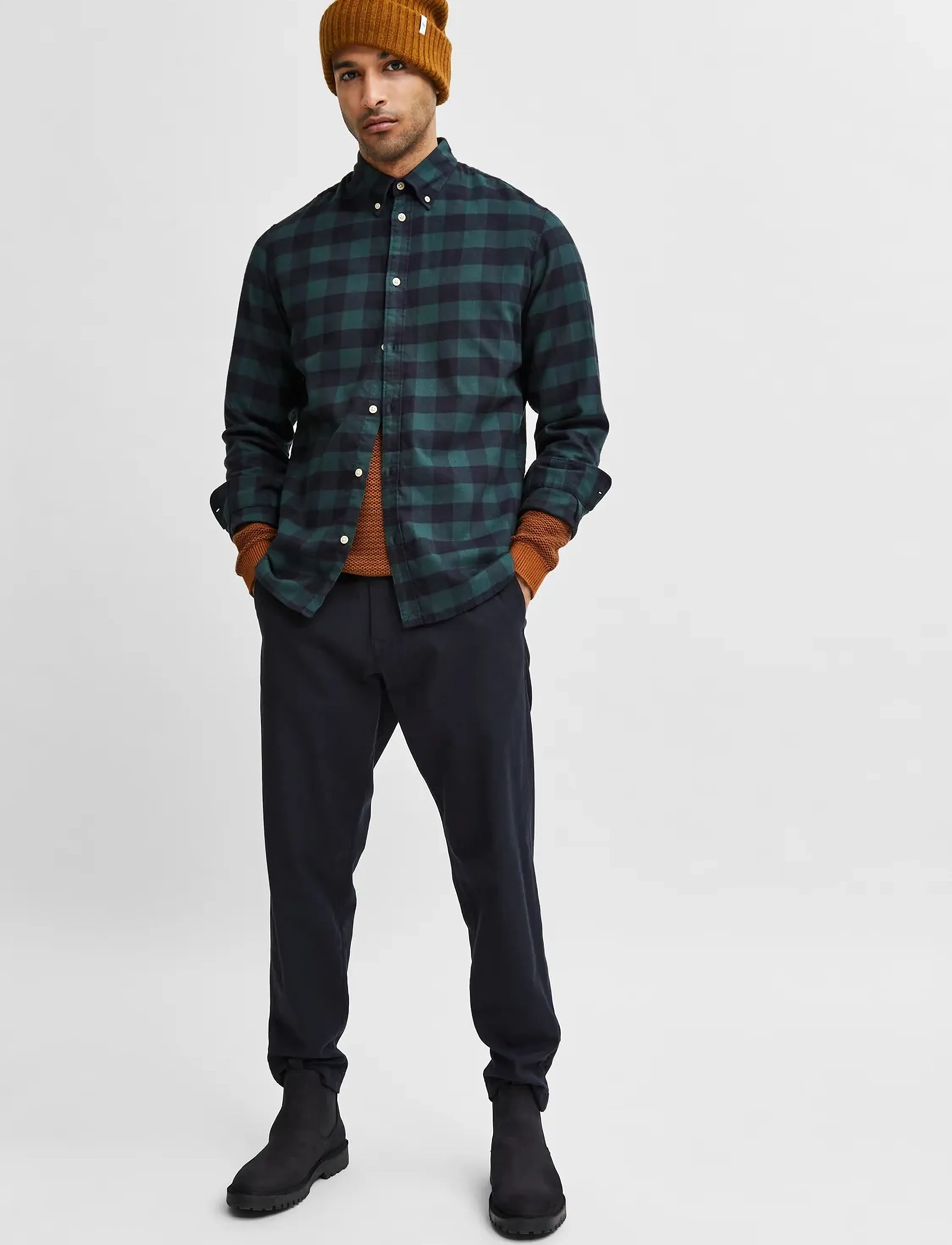 Selected - SLHSLIMTAPERED-YORK PANTS - casual byxor - dark sapphire - 5