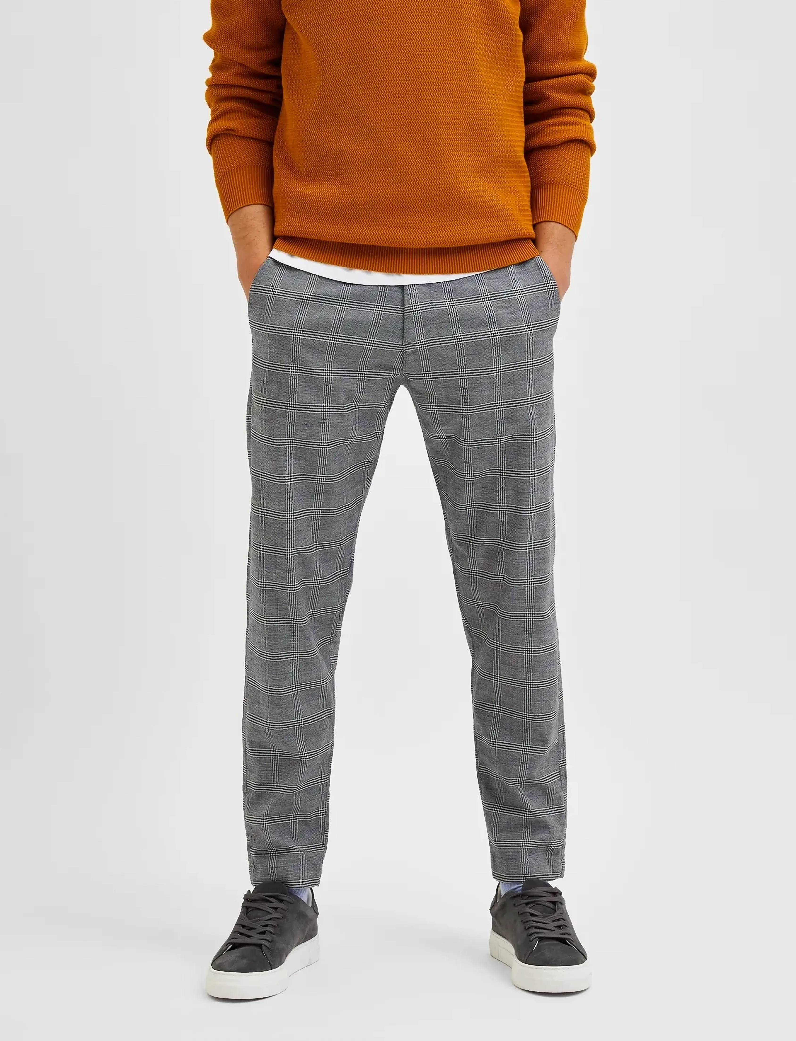 Selected SLHSLIMTAPERED-YORK PANTS - Püksid - GREY / grey