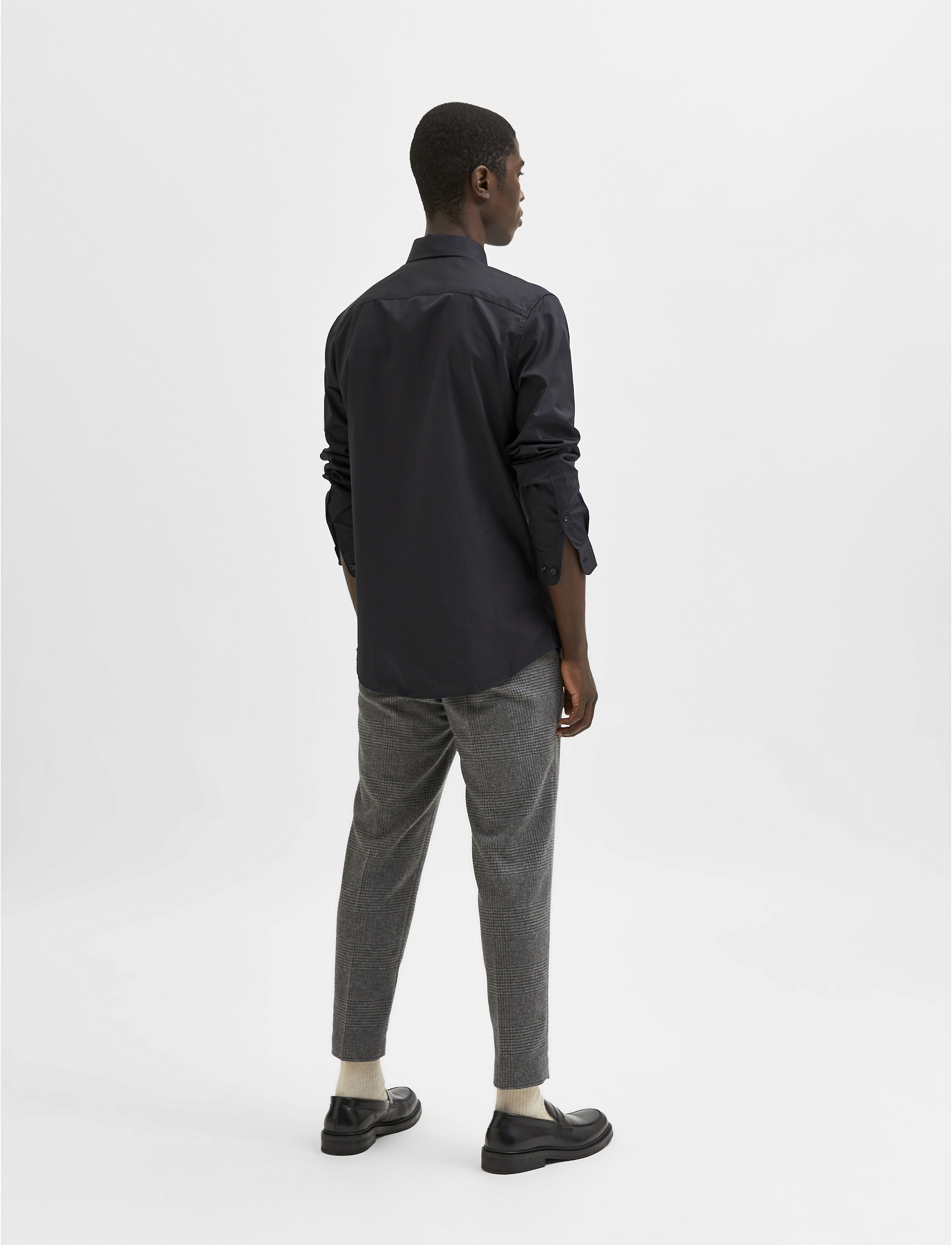 Selected - SLHSLIM-ETHAN SHIRT LS CUT AWAY NOOS - formālie krekli - black - 2